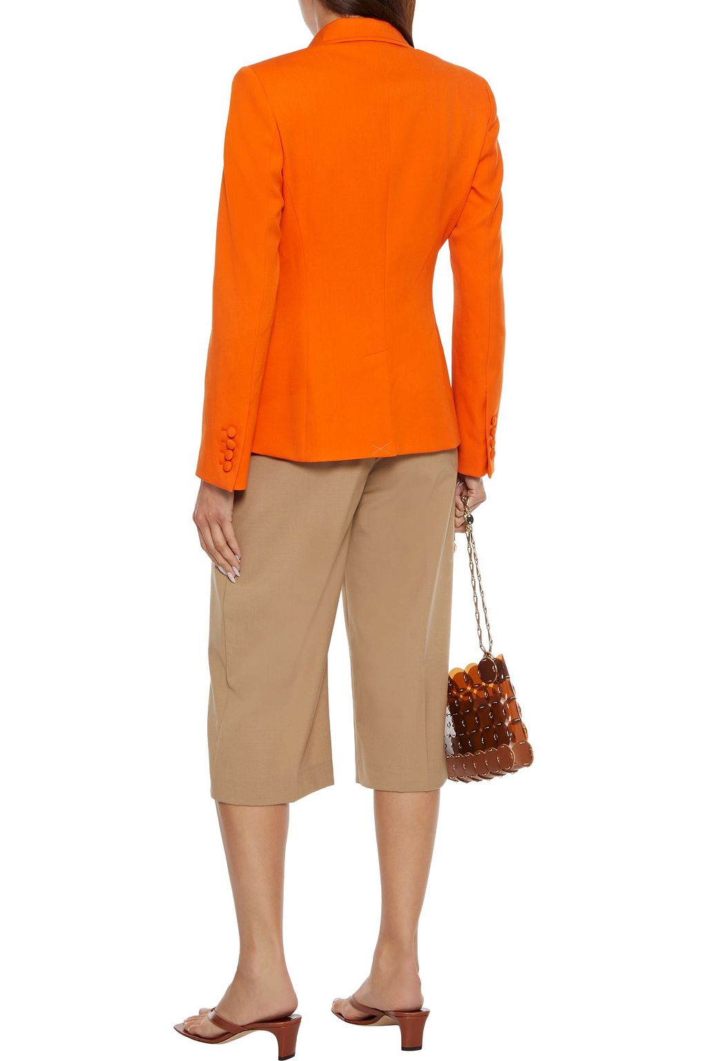 OSCAR DE LA RENTA Wool-blend twill blazer
