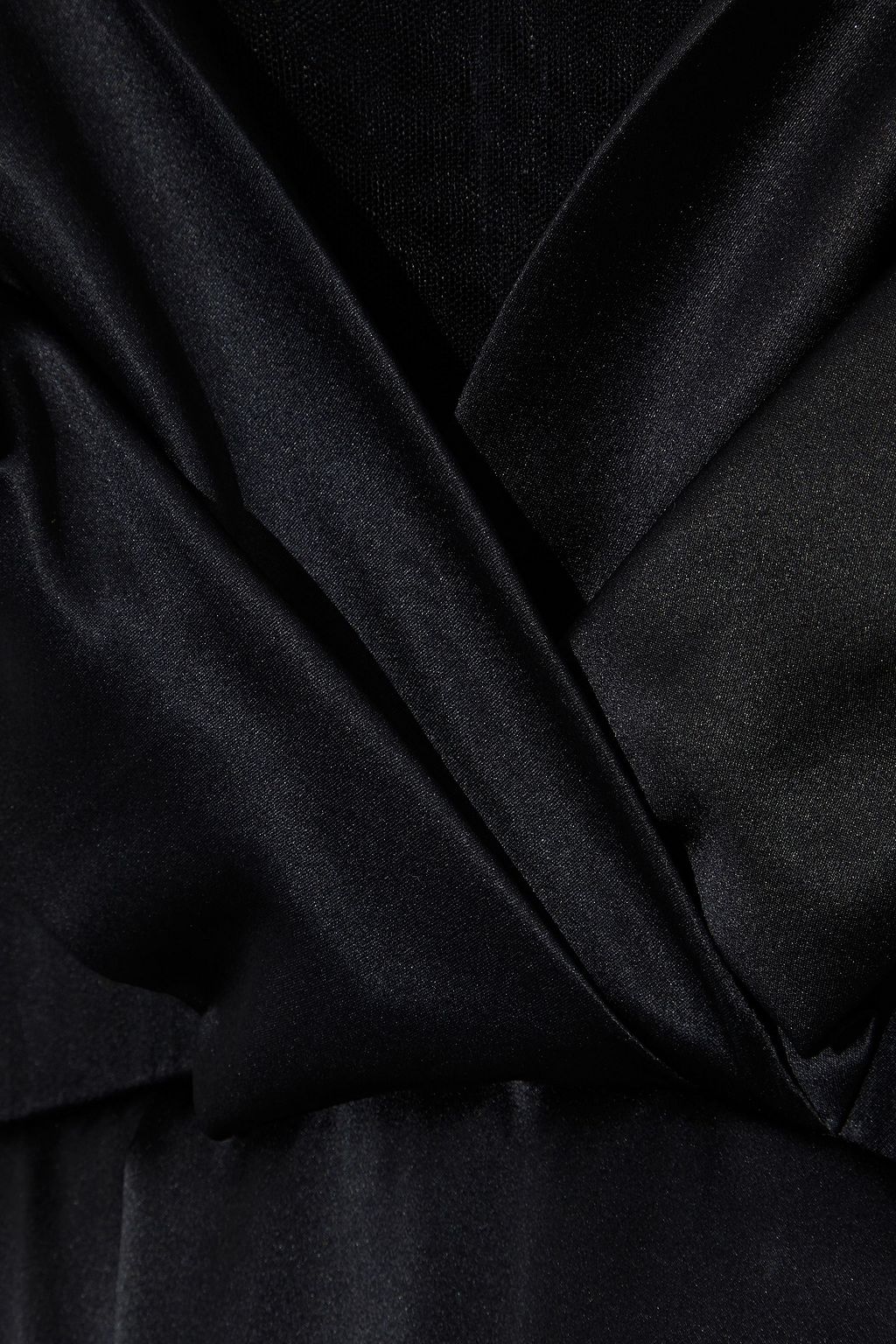 SIMONE ROCHA Cold-shoulder asymmetric tulle and silk-satin midi dress