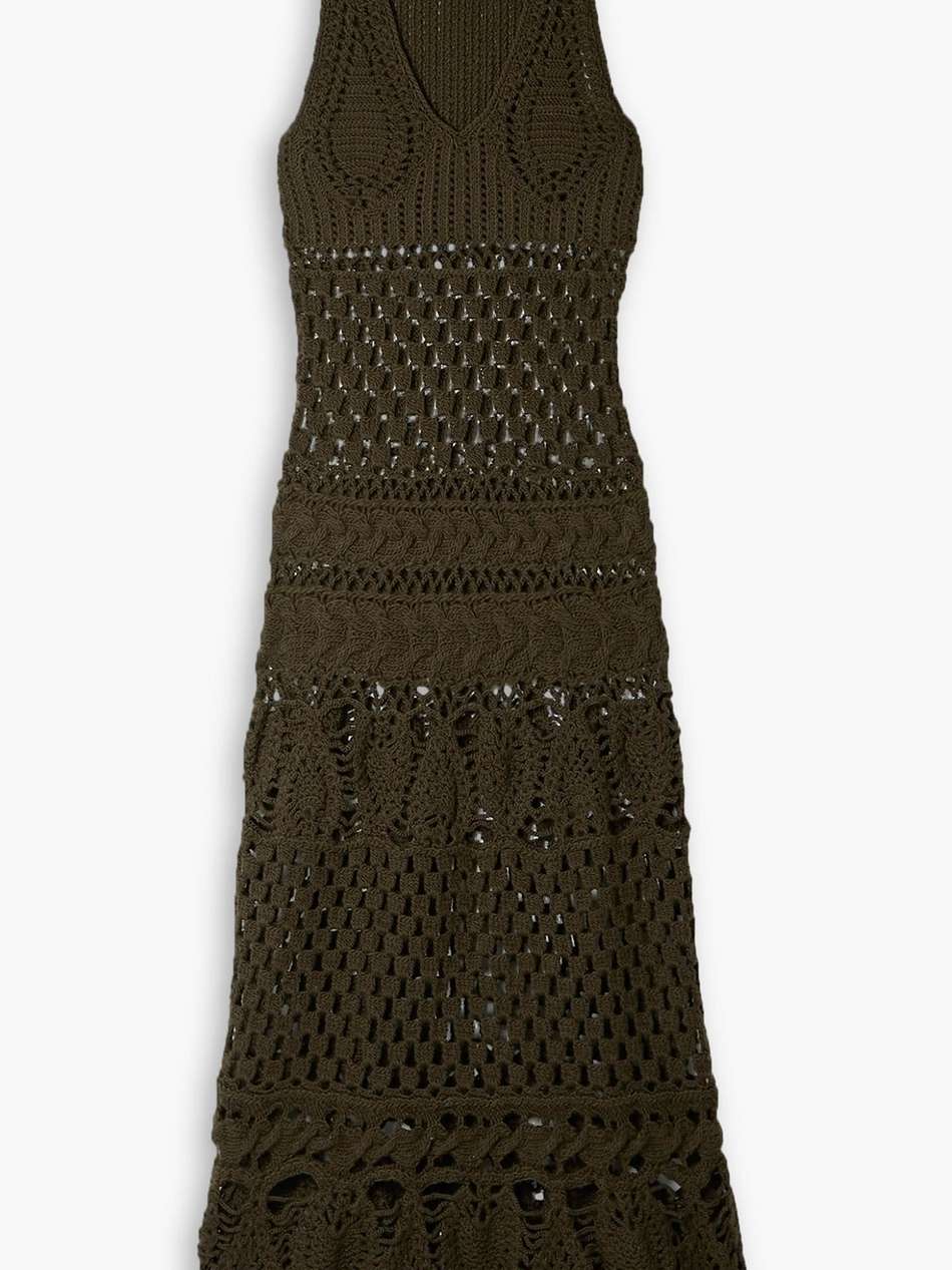 alexis crocheted wool maxi dress