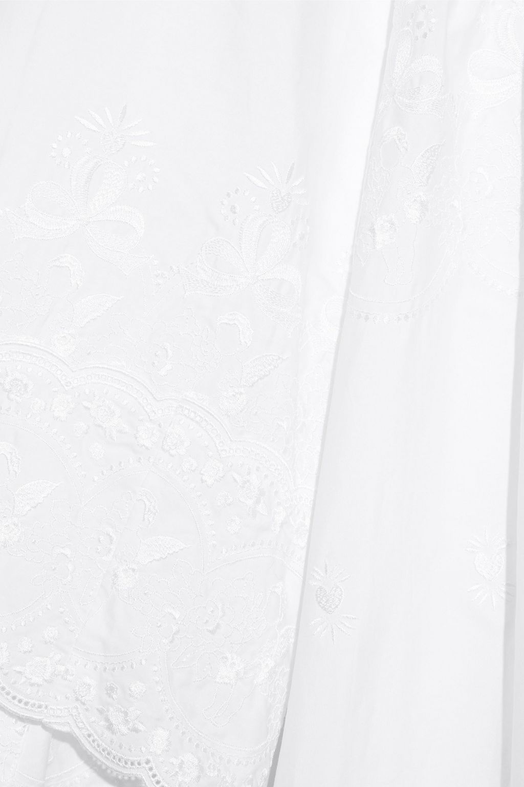 SIMONE ROCHA Embroidered cotton-poplin midi dress