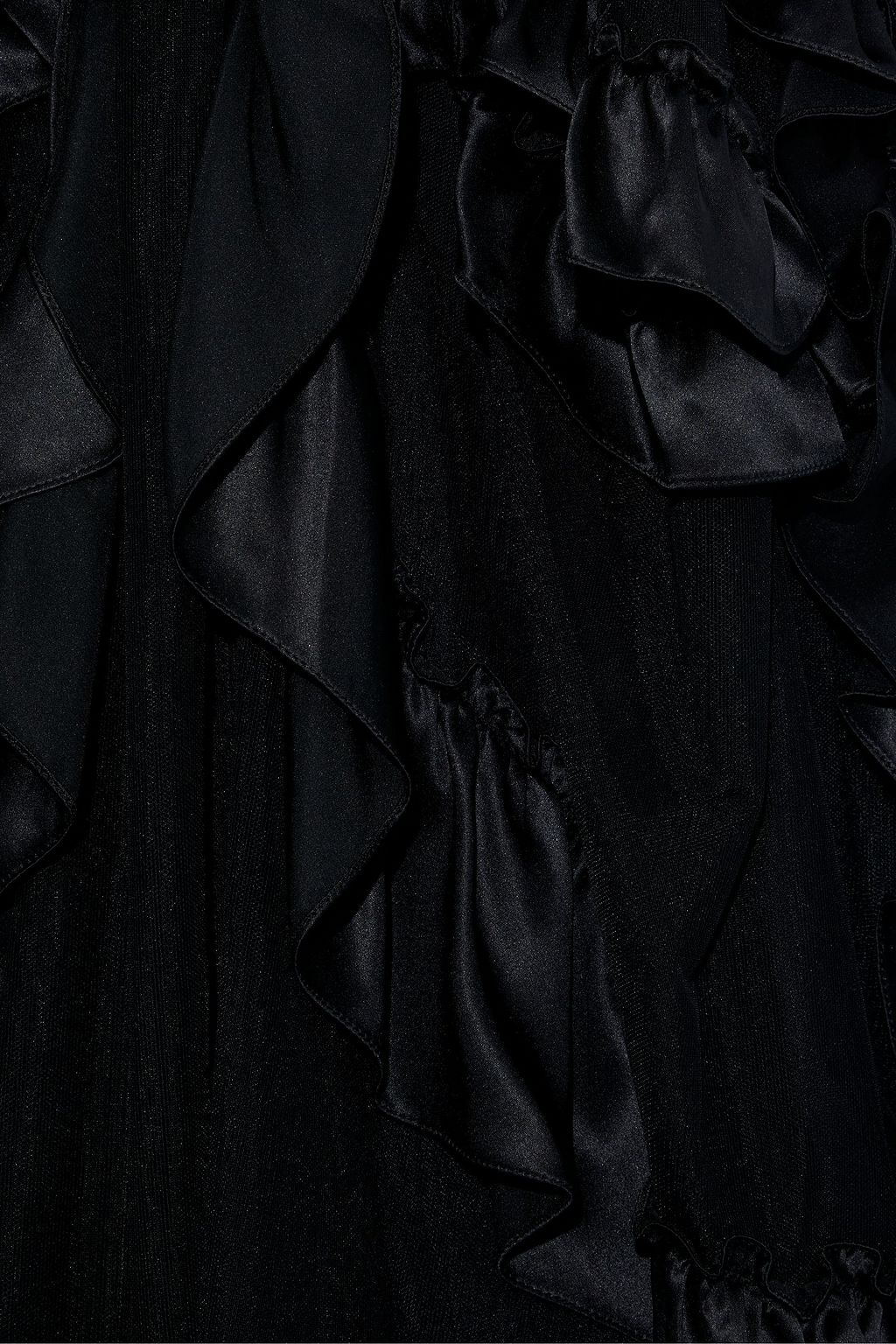 SIMONE ROCHA Paneled ruffled satin and tulle midi dress