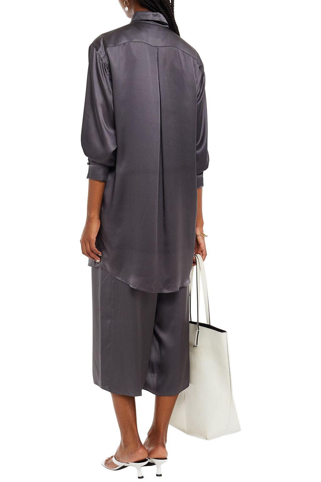 LE KASHA Silk-satin shirt