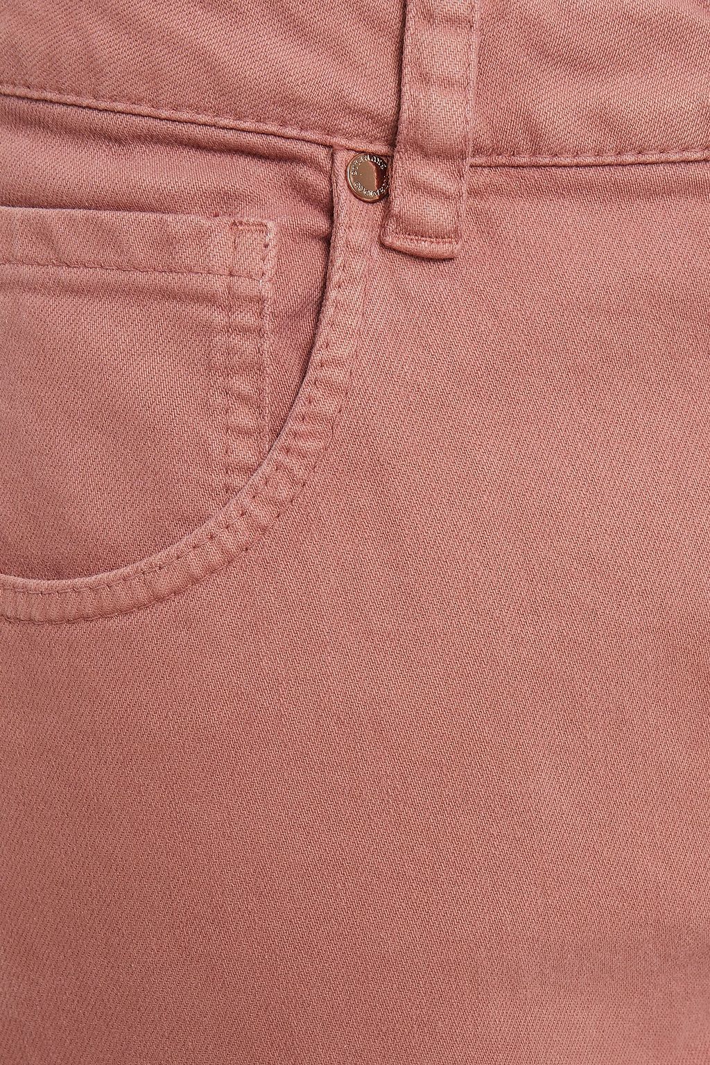 BRUNELLO CUCINELLI Cropped bead-embellished high-rise tapered jeans