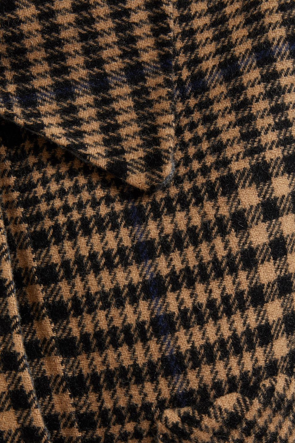 MAJE Brushed Prince of Wales checked wool-blend felt coat