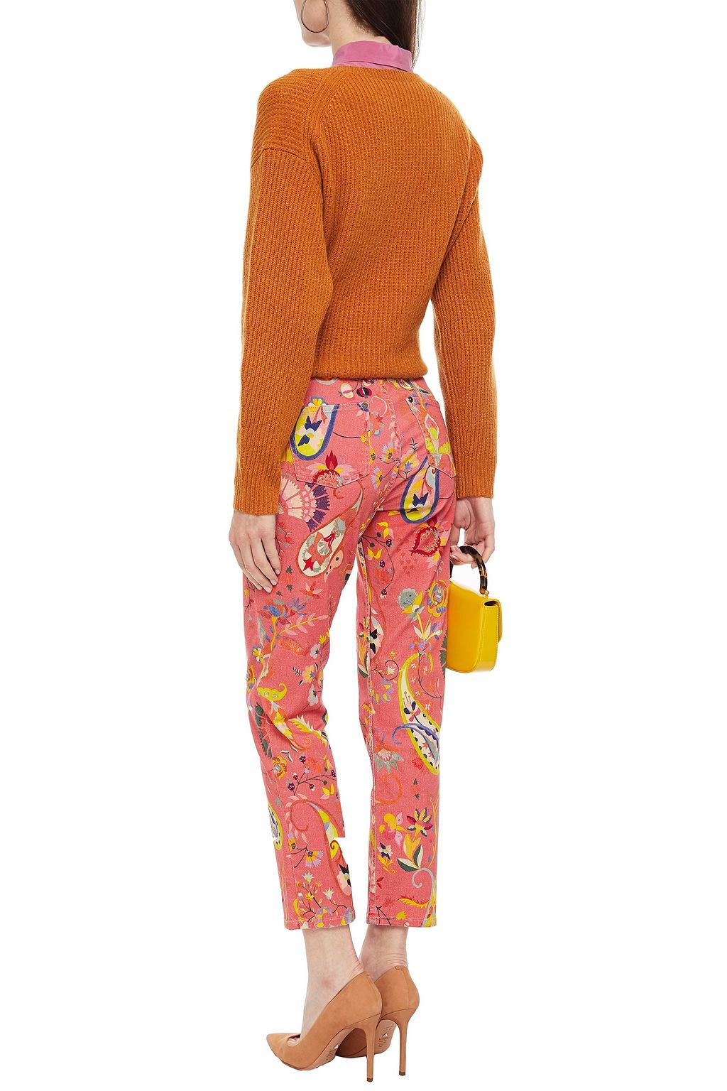 ETRO Printed high-rise straight-leg jeans