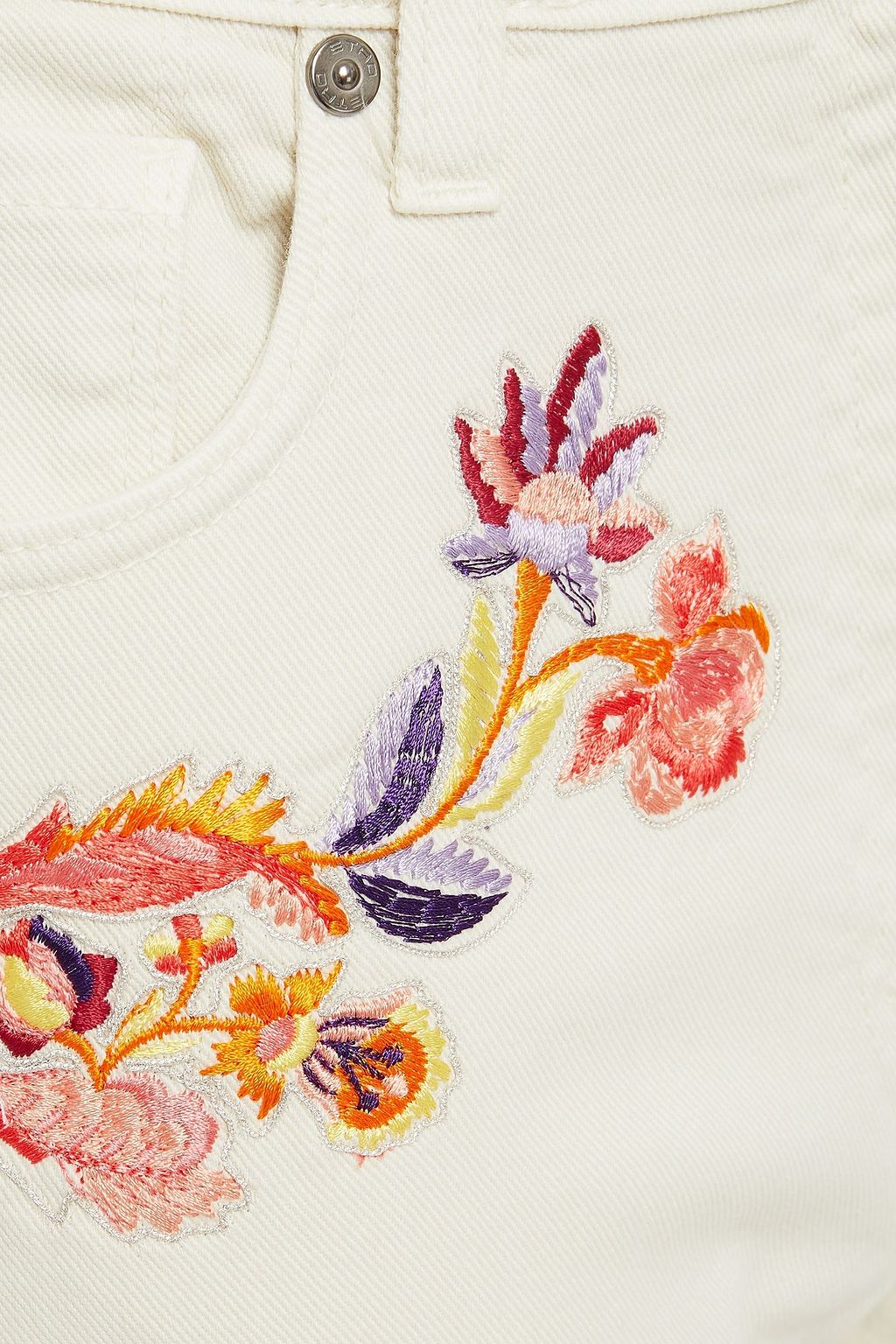 ETRO Embroidered high-rise straight-leg jeans