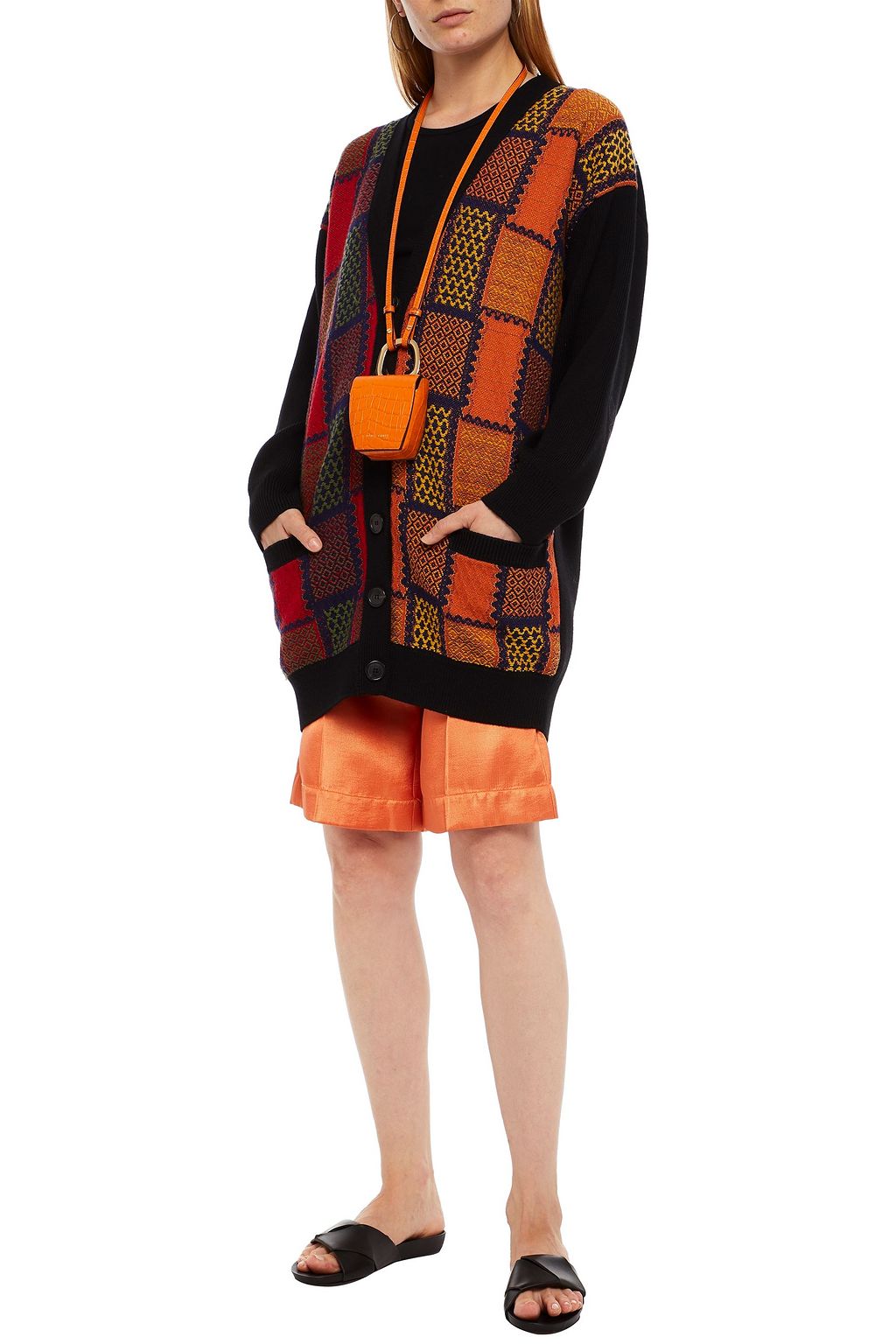 LOEWE Cardigan aus Jacquard-Strick aus Wolle