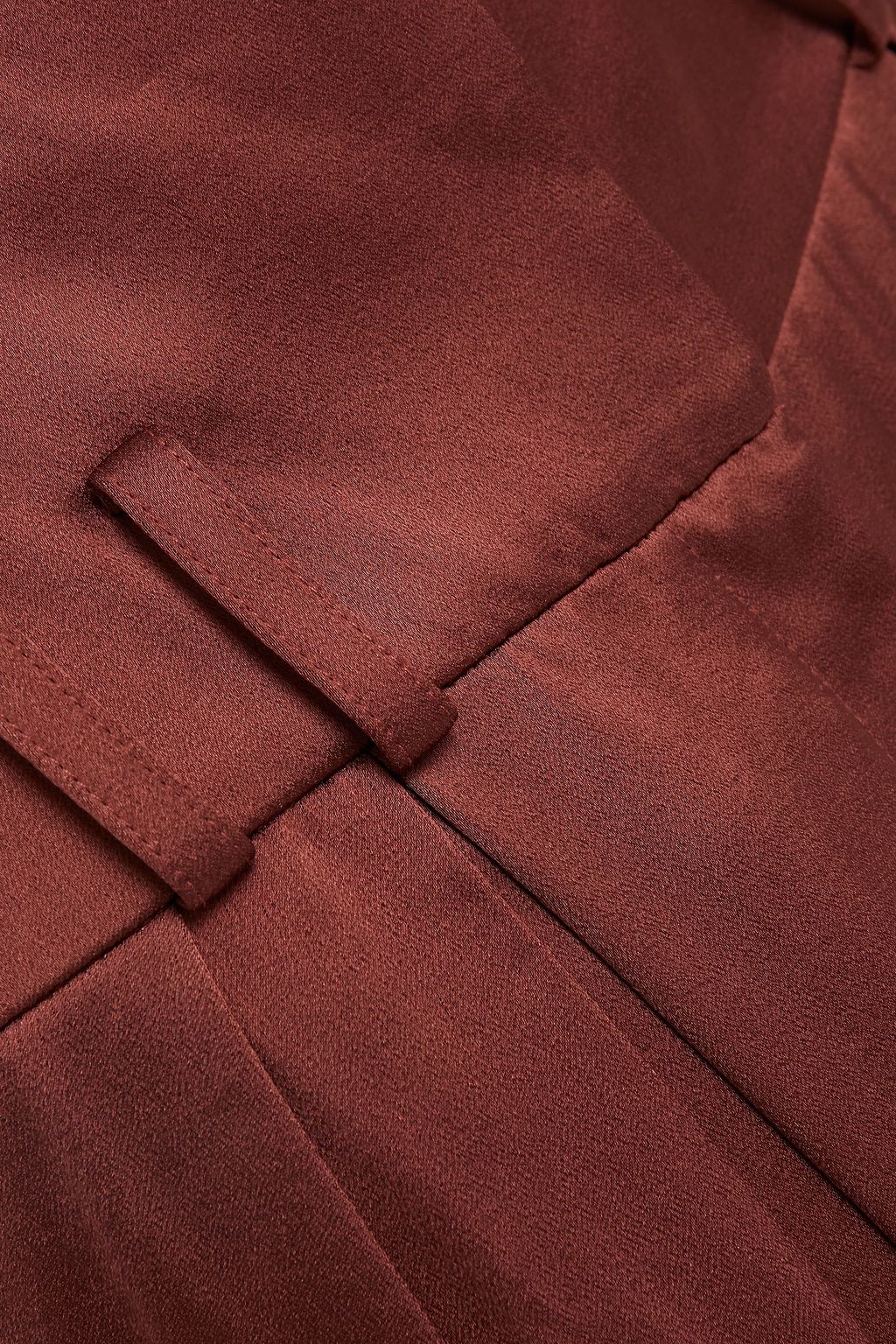 BALMAIN Cropped pleated crepe-satin tapered pants
