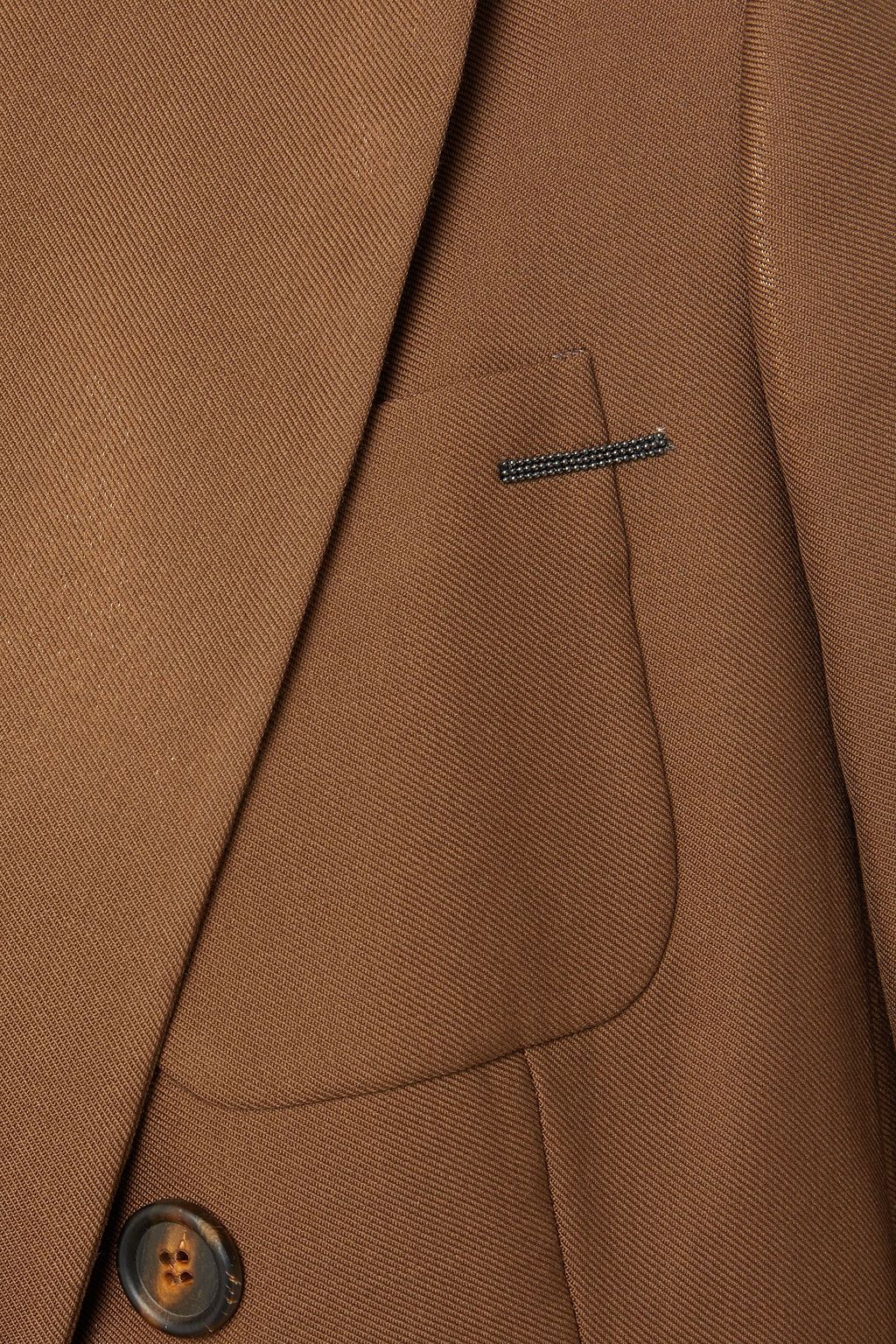 BRUNELLO CUCINELLI Double-breasted metallic wool-blend twill blazer