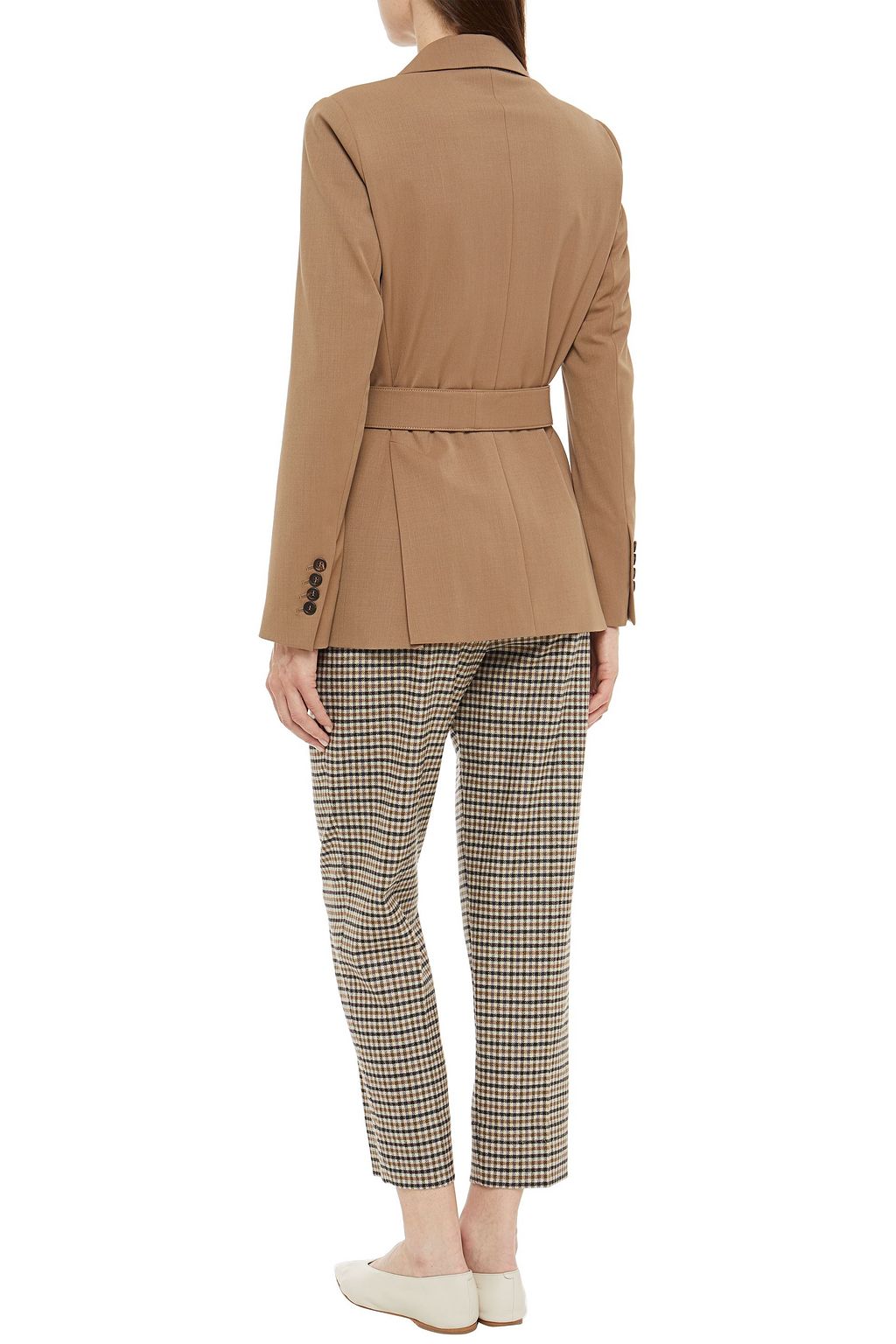 BRUNELLO CUCINELLI Belted wool-blend twill blazer
