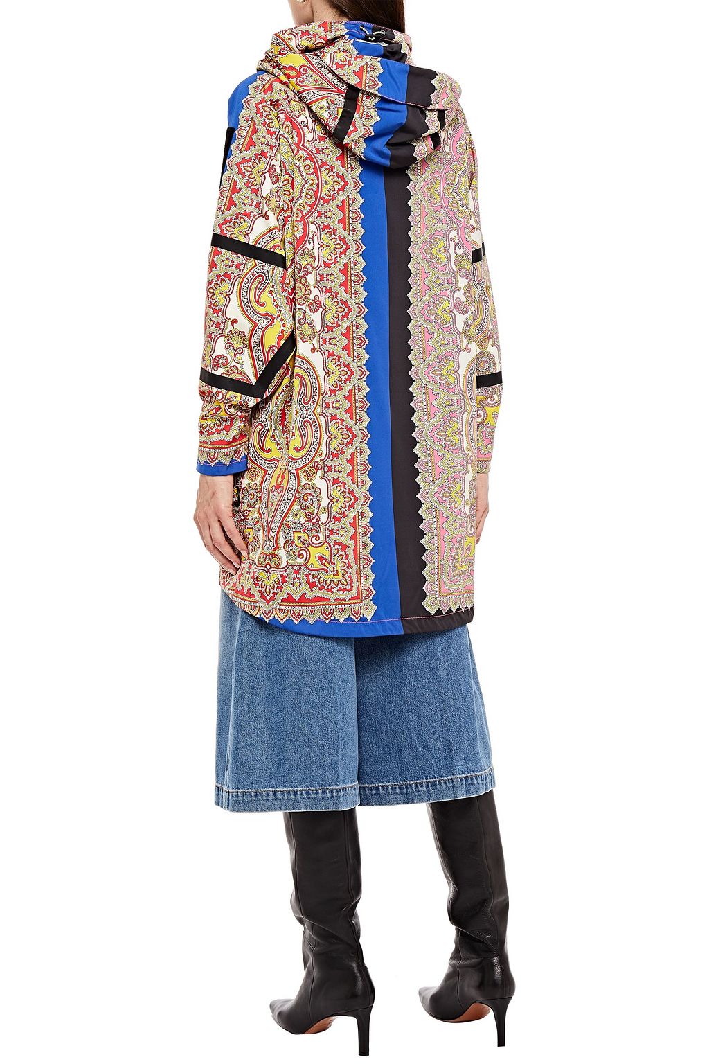 ETRO Oversized printed shell hooded jacket