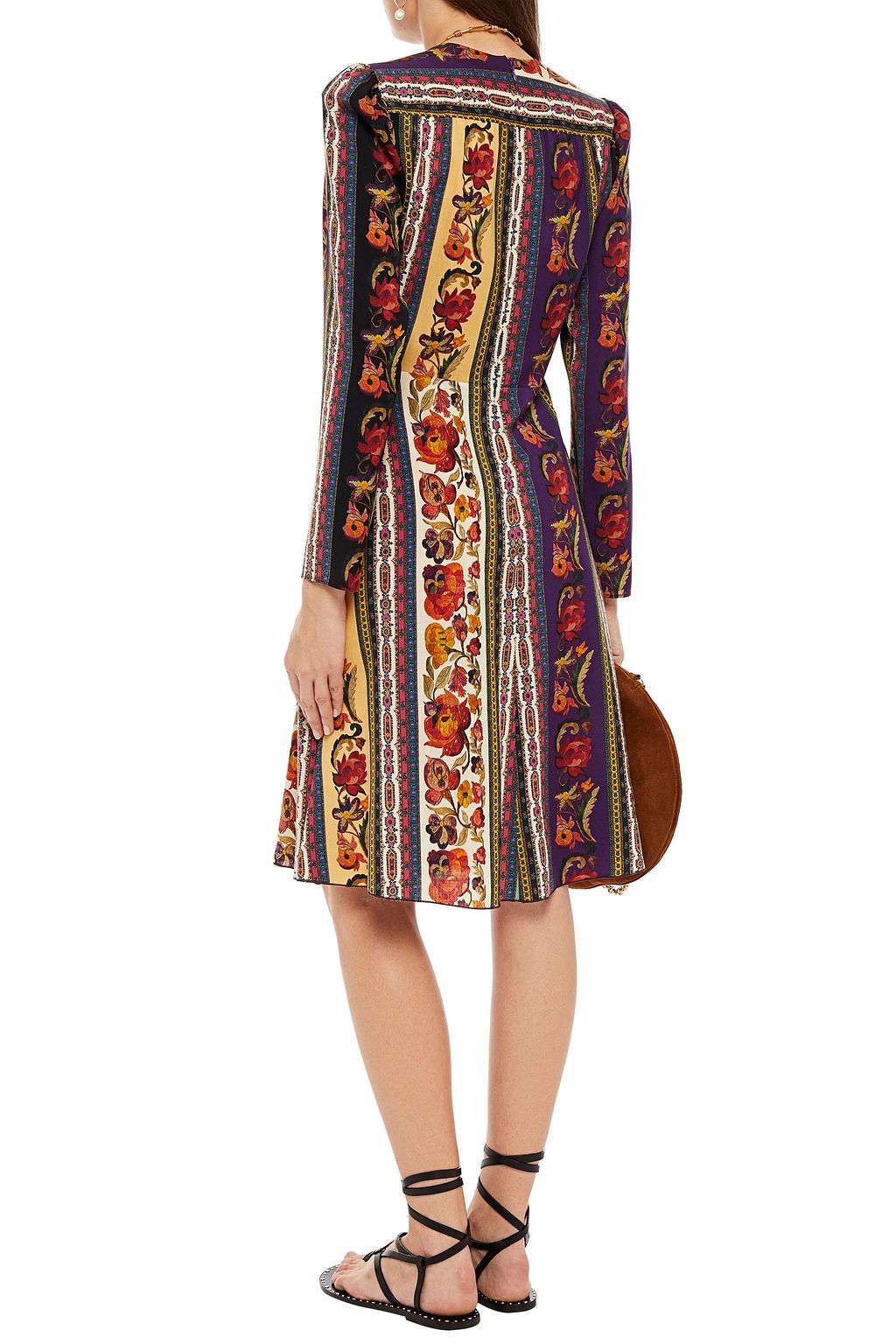 ETRO Wrap-effect printed wool dress