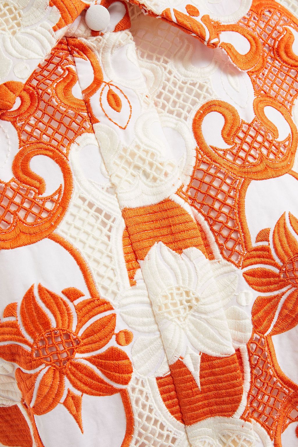 ETRO Cotton guipure lace mini dress