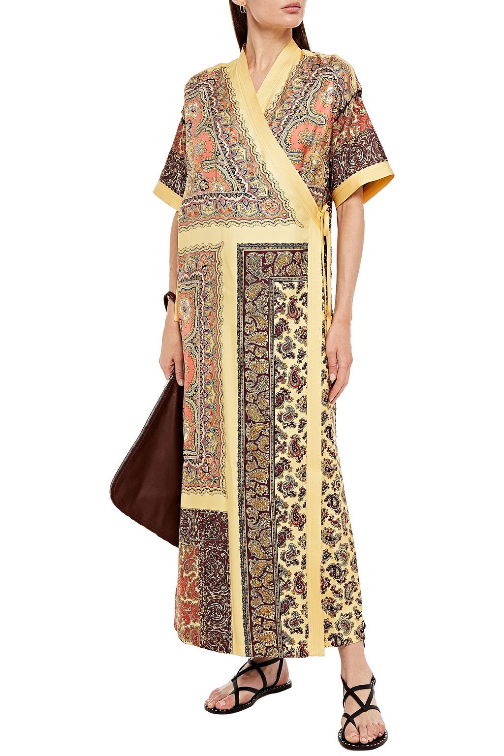 ETRO Paisley-print silk-twill maxi wrap dress