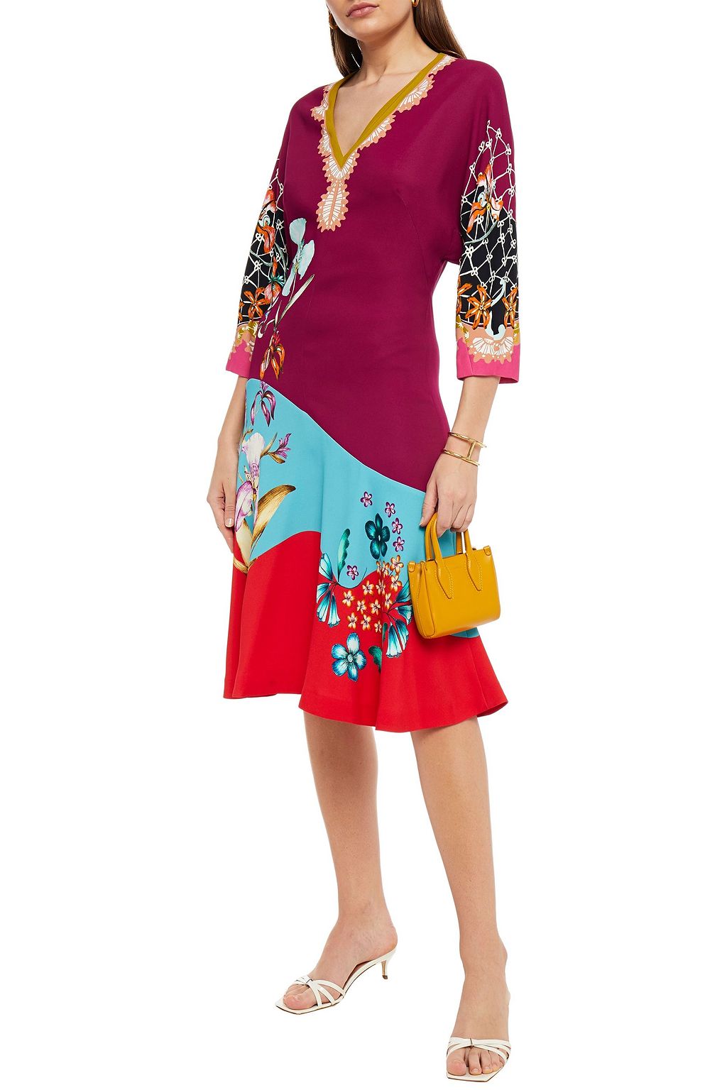 ETRO Printed crepe midi dress