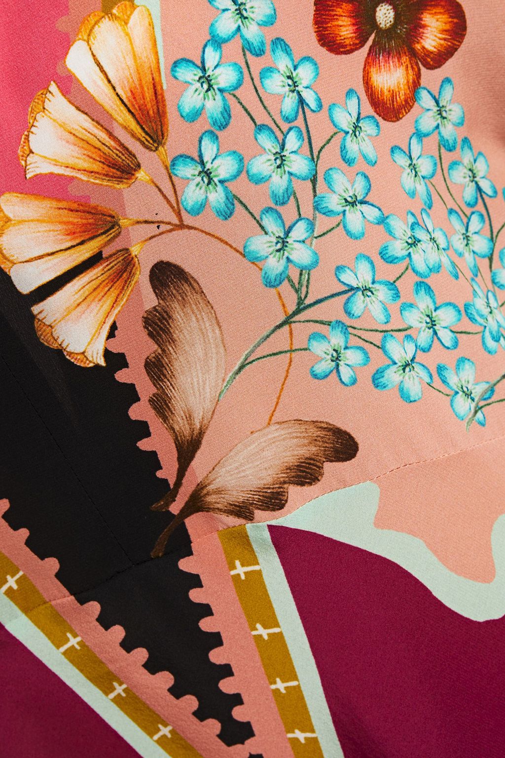 ETRO Printed silk crepe de chine top