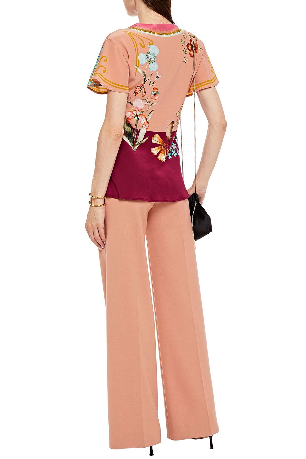 ETRO Printed silk crepe de chine top