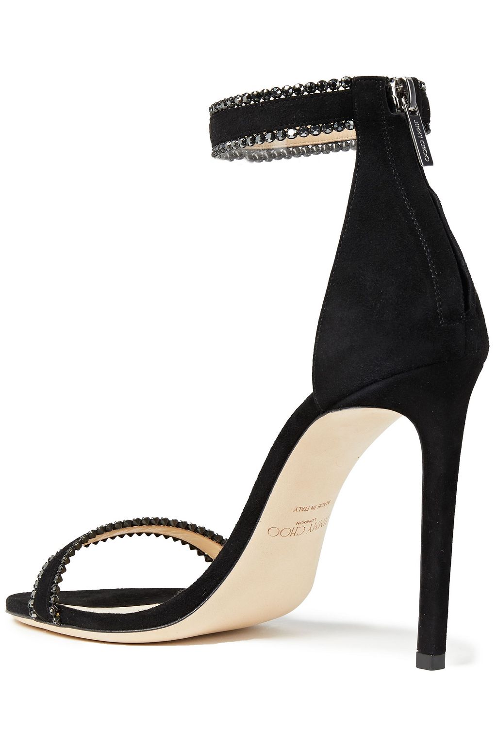 JIMMY CHOO Dochas 100 embellished suede sandals
