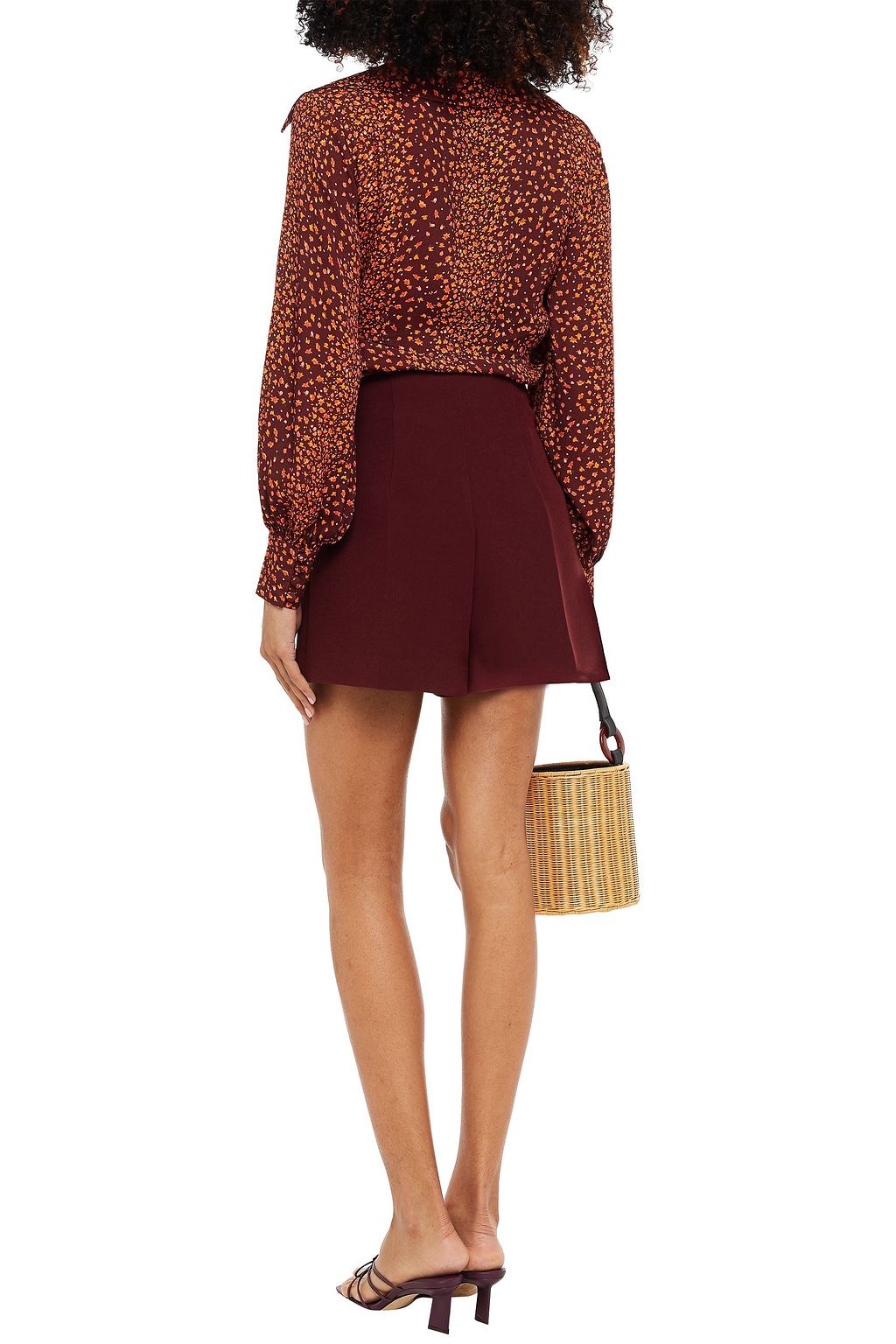 RIXO Daria floral-print crepe blouse