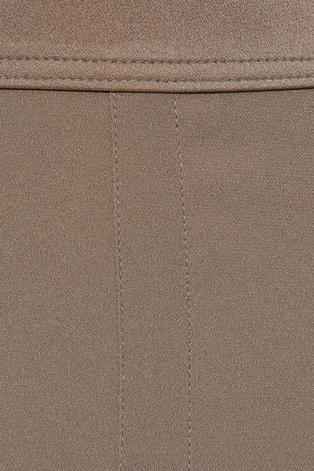 BRUNELLO CUCINELLI Asymmetric pleated crepe midi skirt