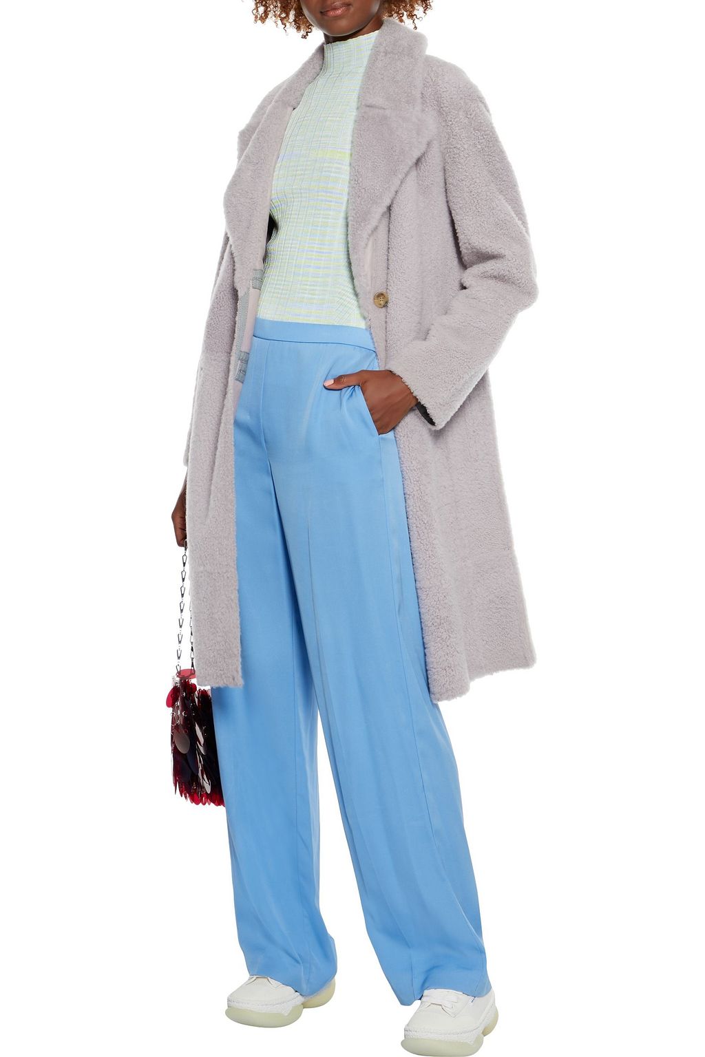 YVES SALOMON Double-breasted shearling coat