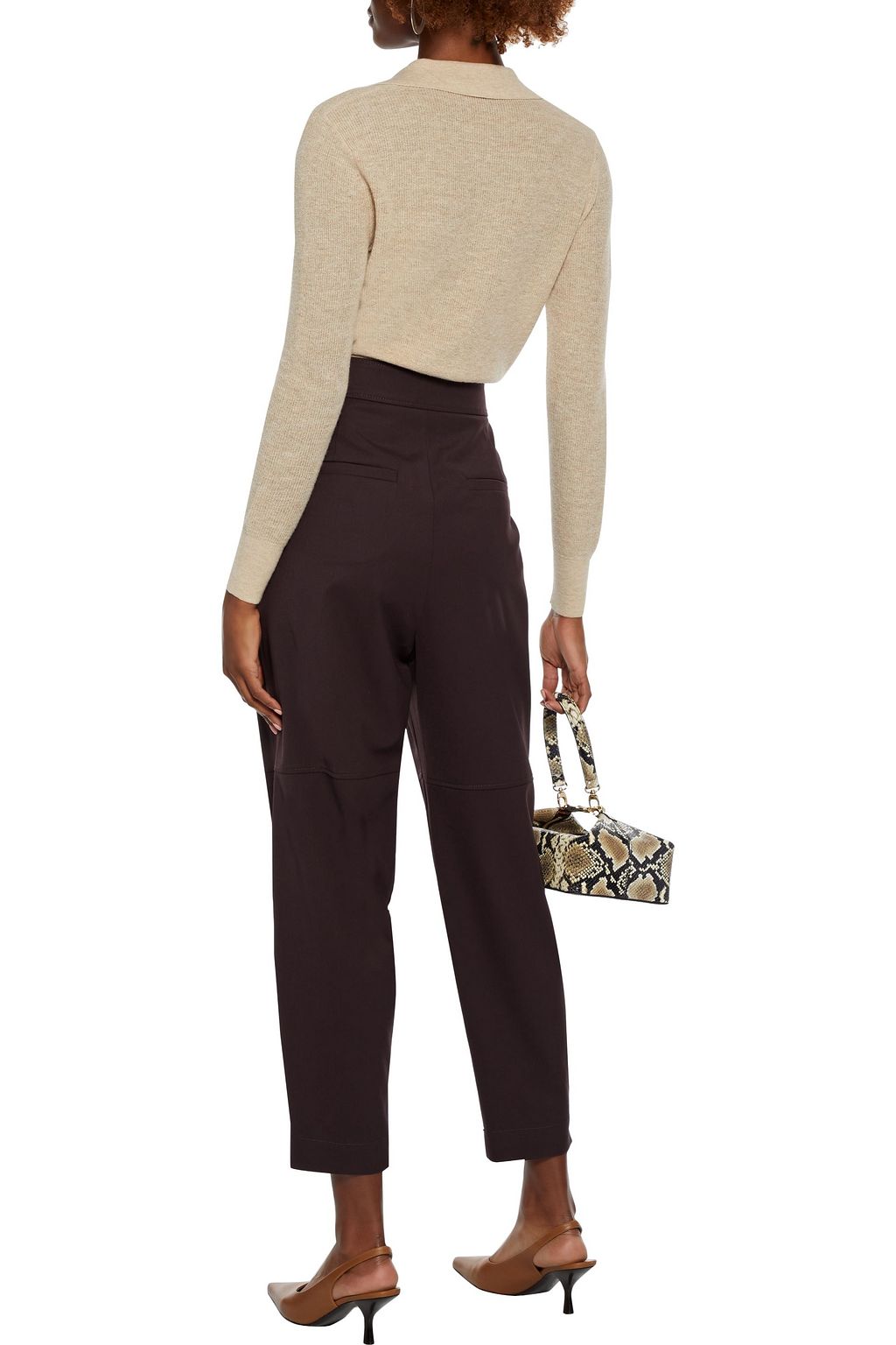 BRUNELLO CUCINELLI Cropped wool-blend twill tapered pants