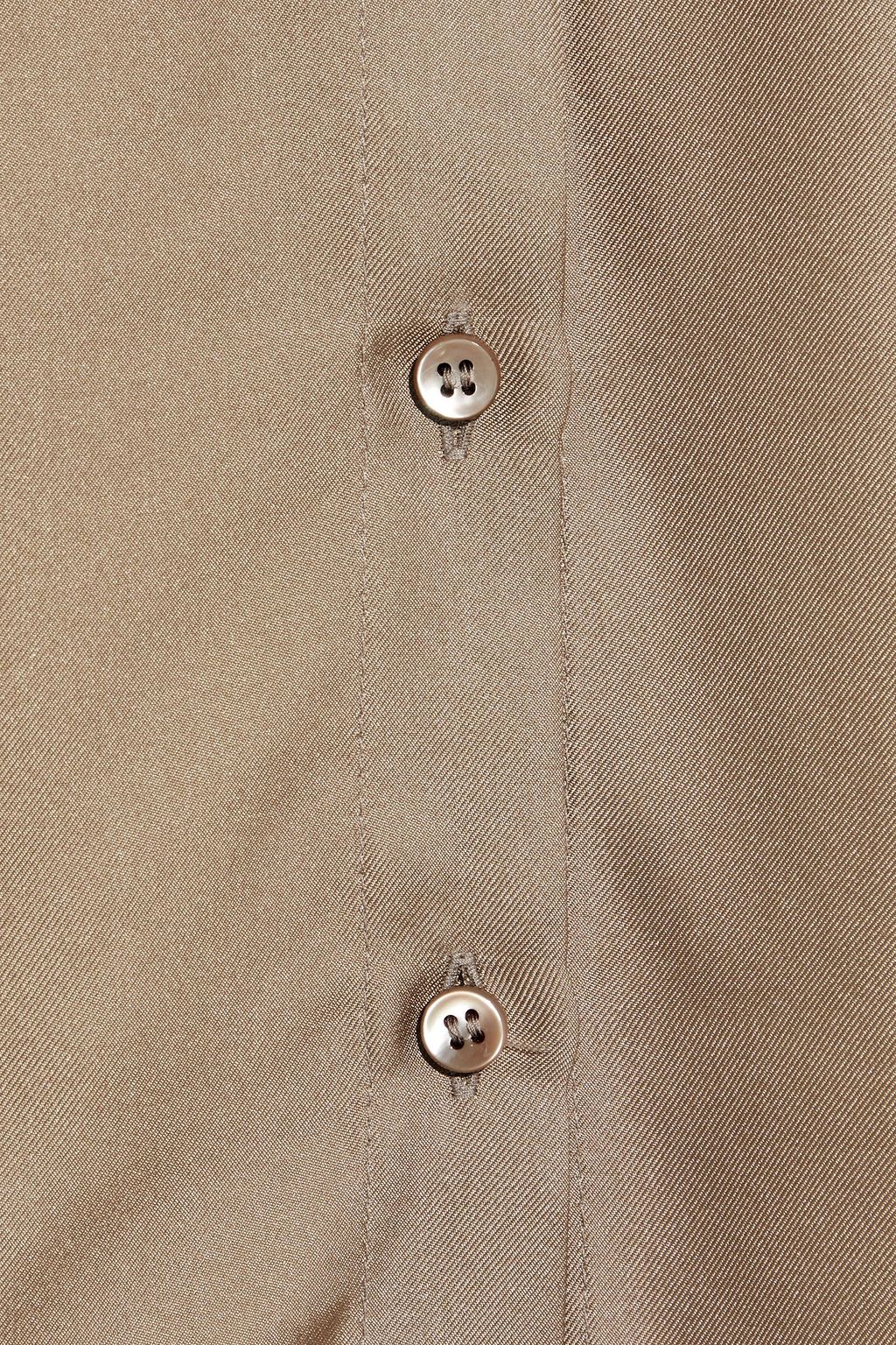 BRUNELLO CUCINELLI Bead-embellished silk-twill shirt