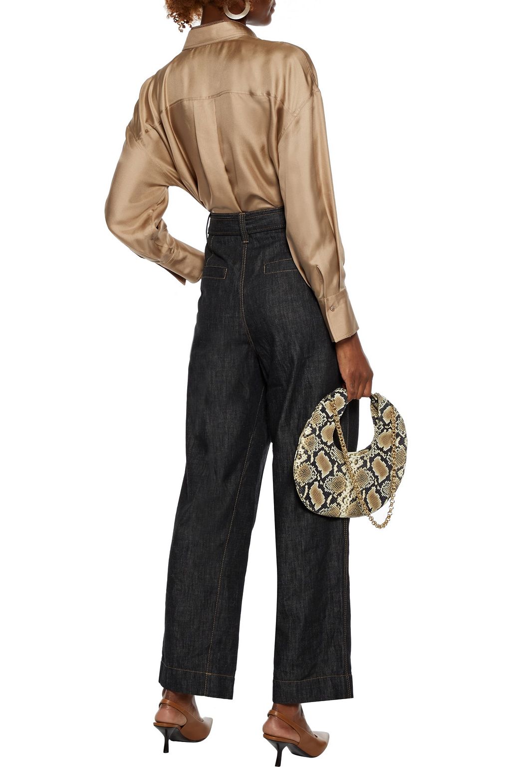 BRUNELLO CUCINELLI Belted high-rise straight-leg jeans