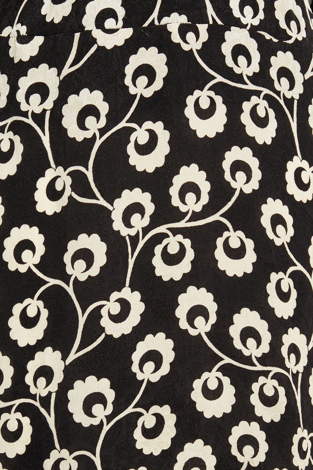 RIXO Stevie floral-print silk jacquard midi dress