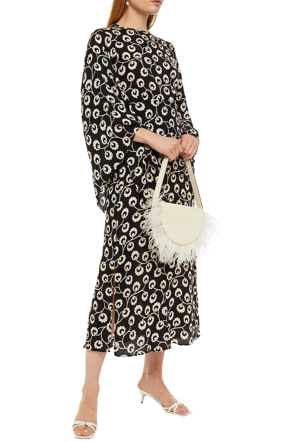 RIXO Stevie floral-print silk jacquard midi dress