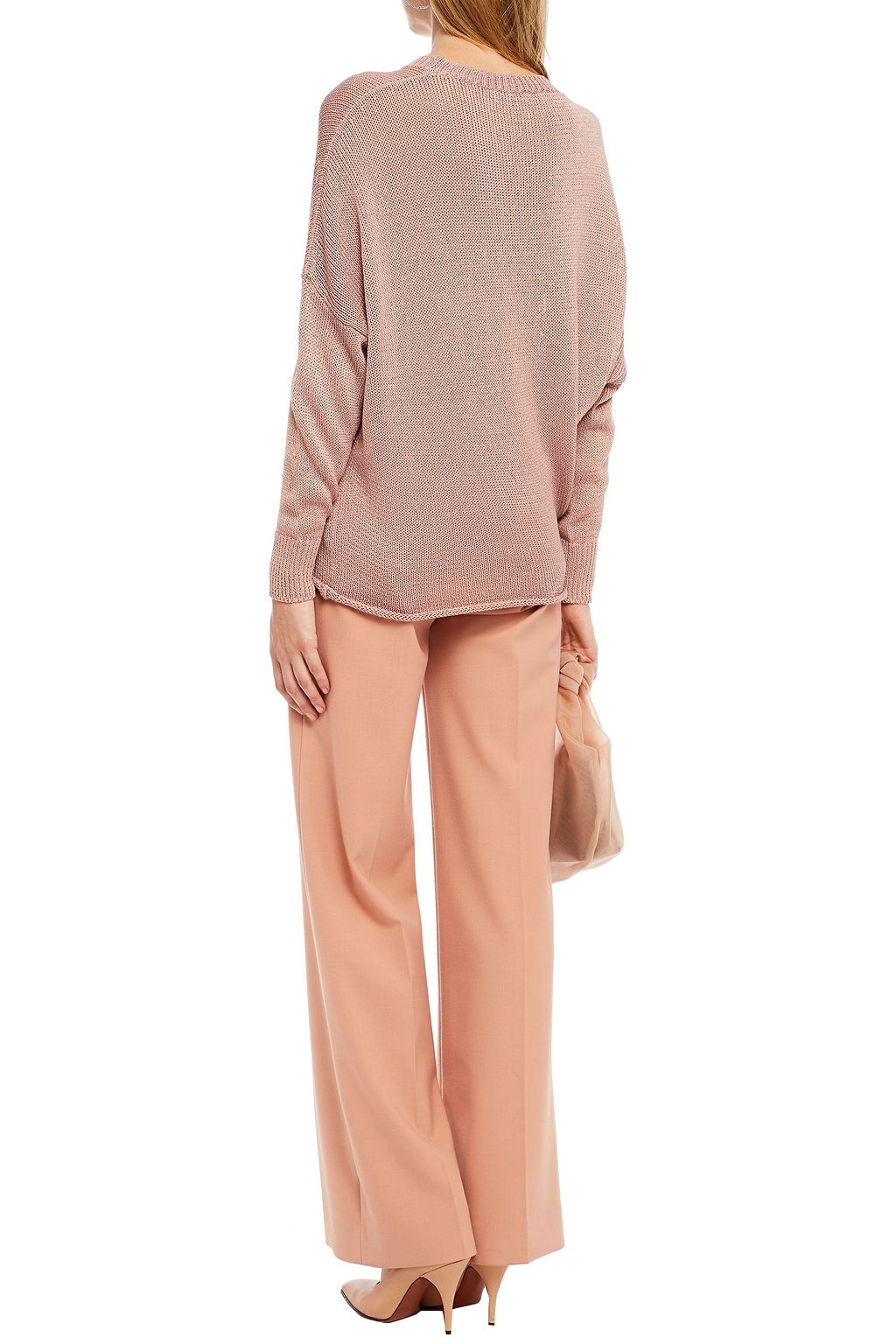ETRO Metallic-trimmed knitted sweater