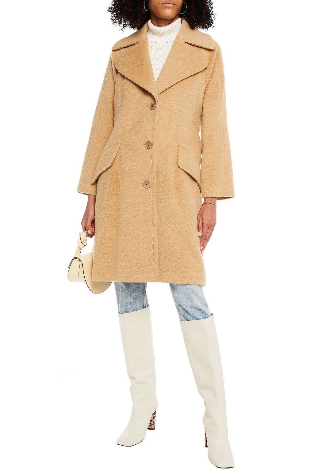 REDVALENTINO Brushed-felt coat