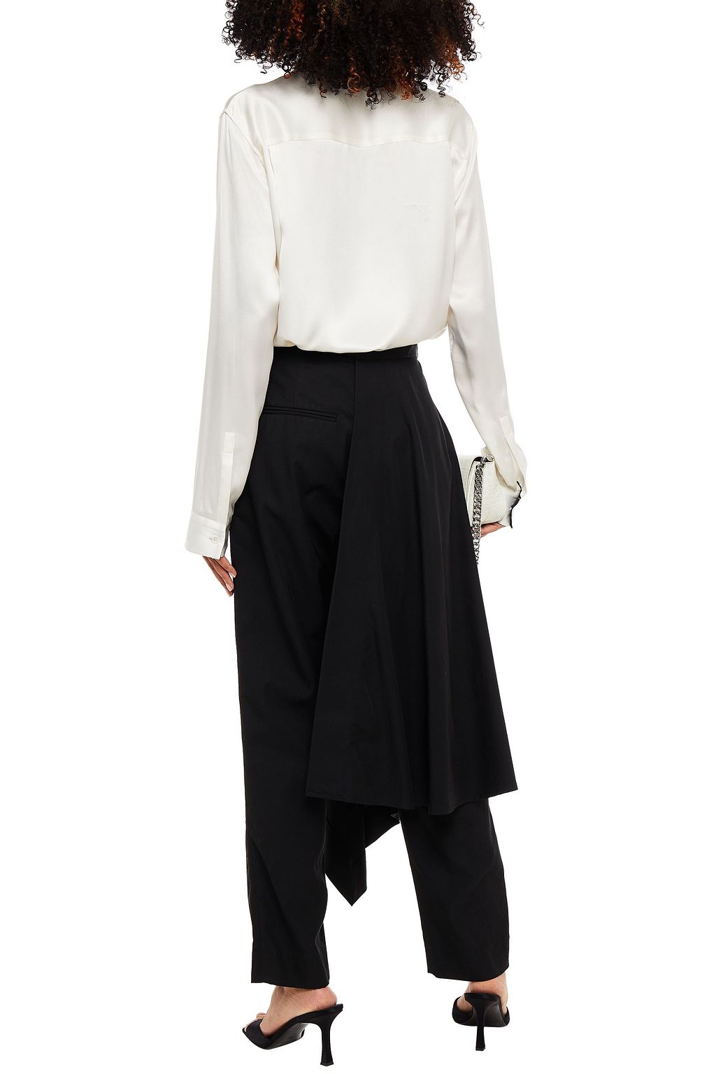 DEVEAUX Layered twill straight-leg pants