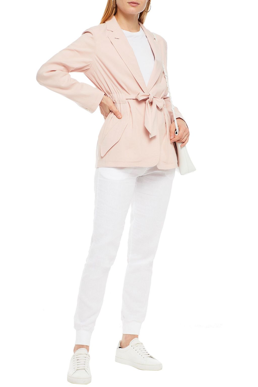 RAG & BONE Belted linen-blend blazer