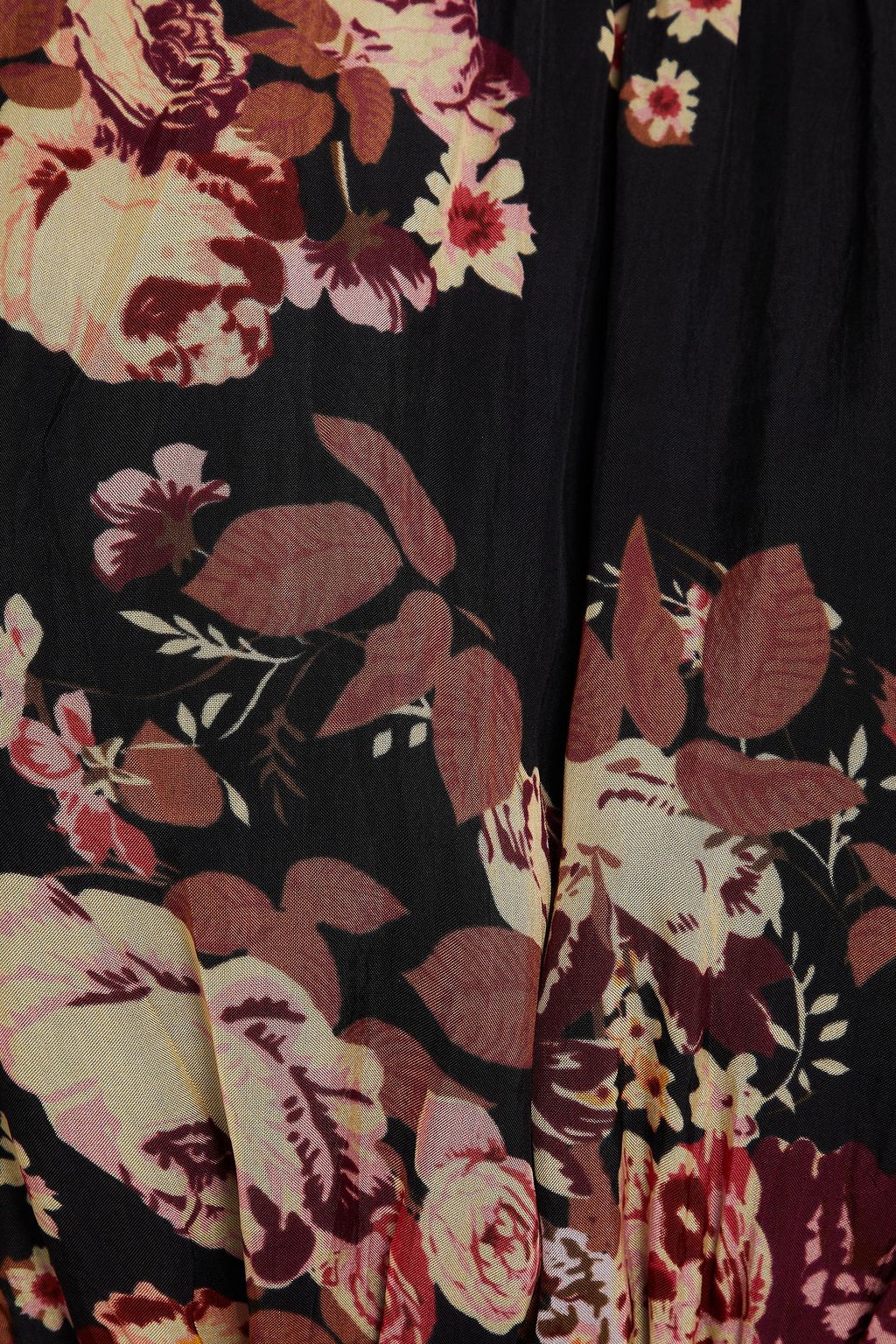 BYTIMO Gathered floral-print chiffon mini dress