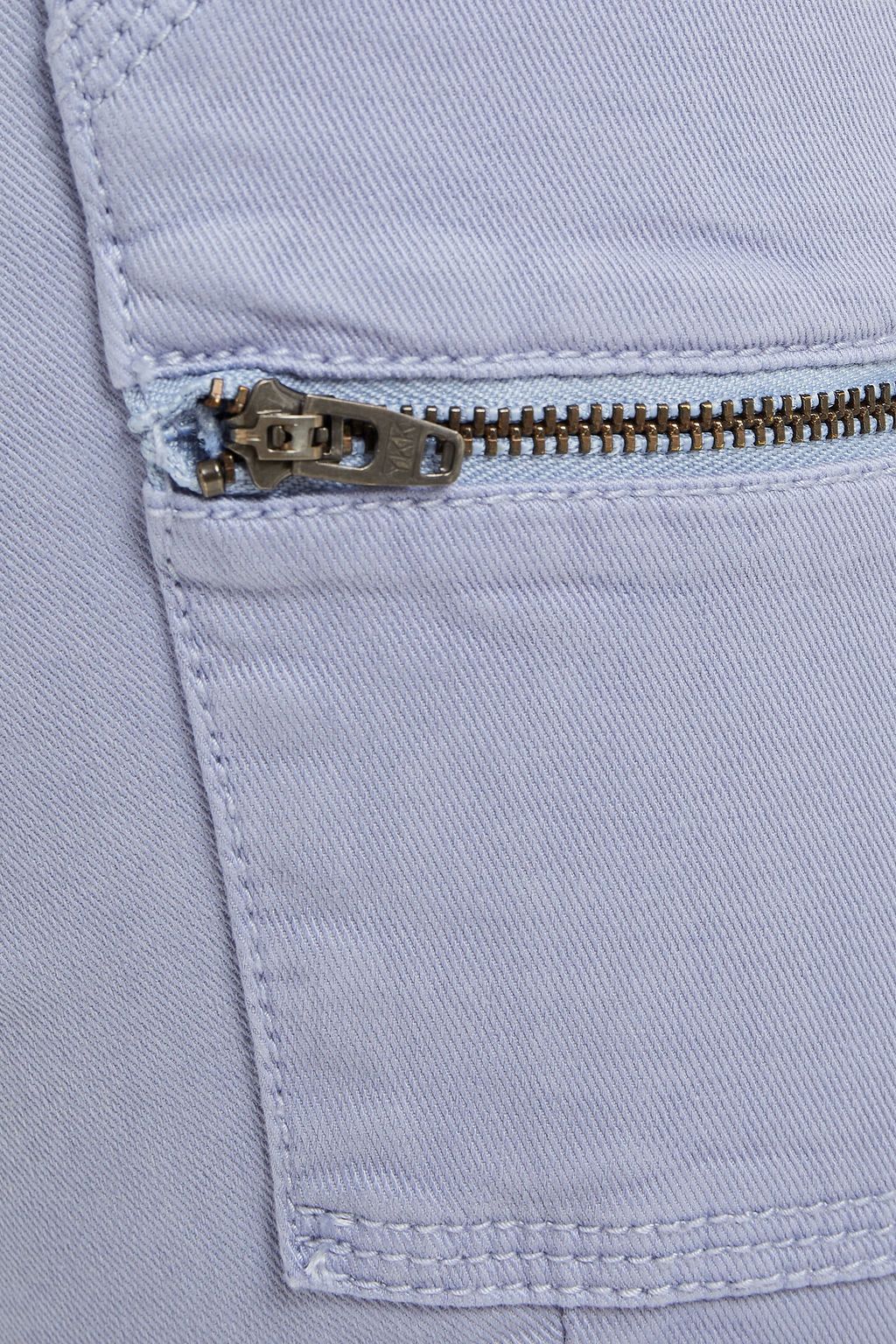 JOIE Park moto-style cropped cotton-blend twill skinny pants