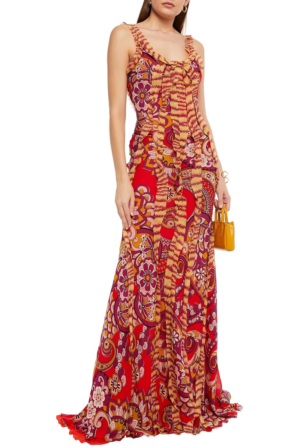 ETRO Printed silk-georgette maxi dress
