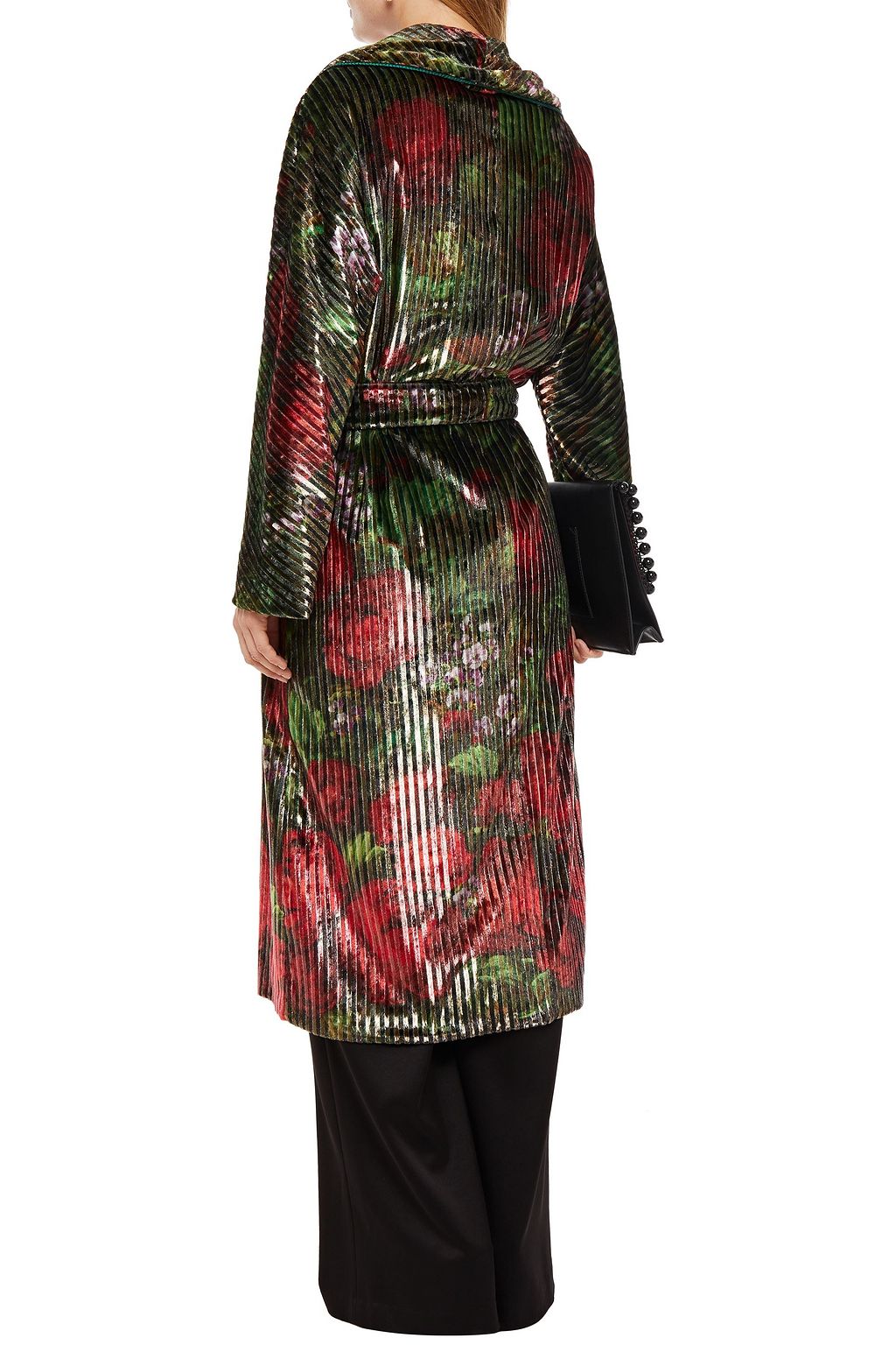 F.R.S. FOR RESTLESS SLEEPERS Floral-print velvet-jacquard robe