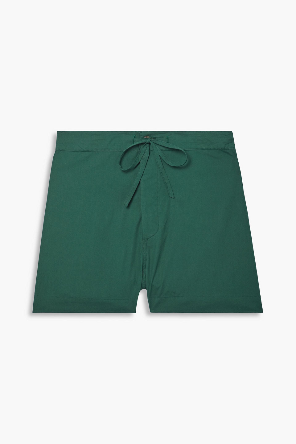 Bassike + Net Sustain Organic Cotton-poplin Shorts In Emerald