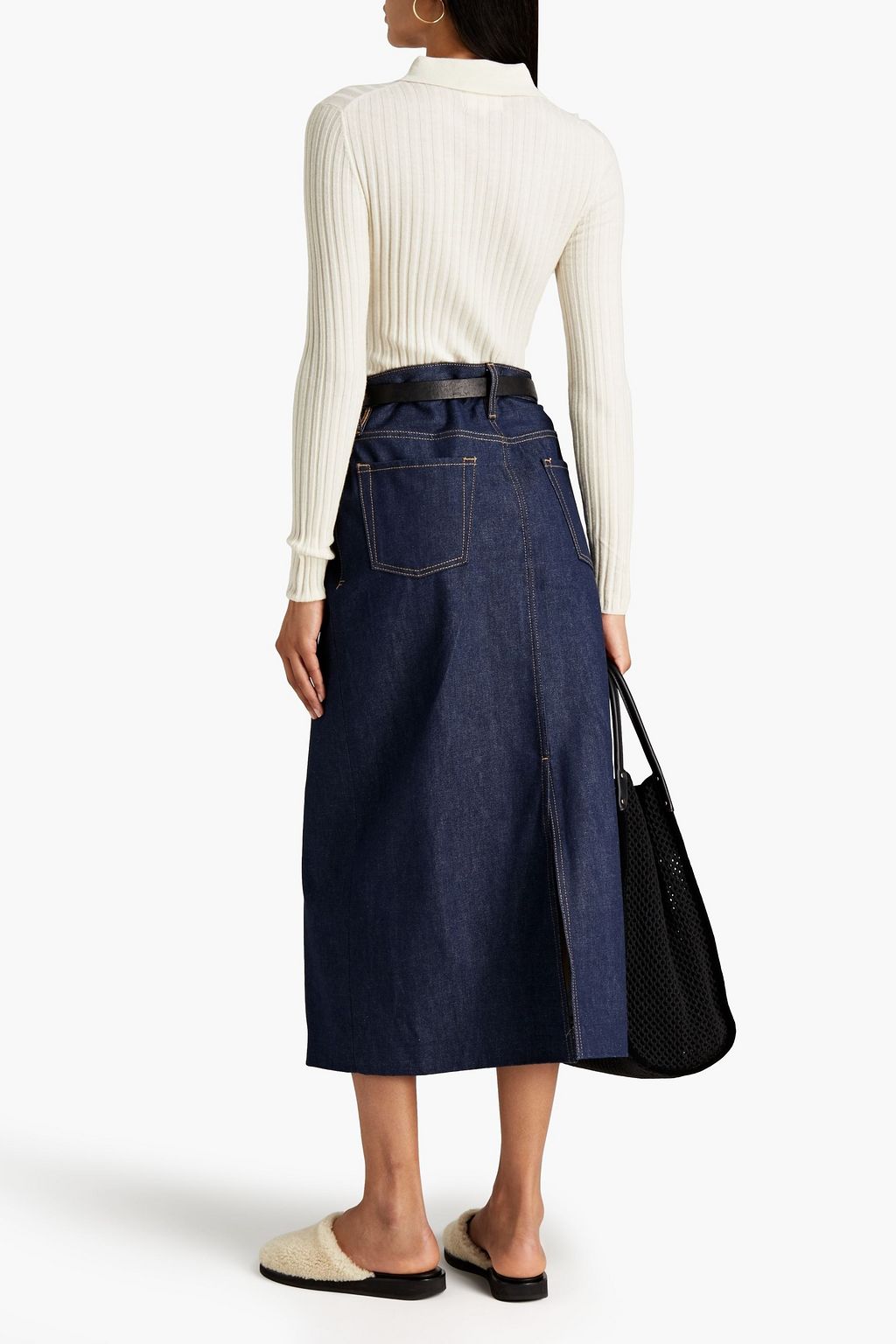 FRAME Denim midi skirt