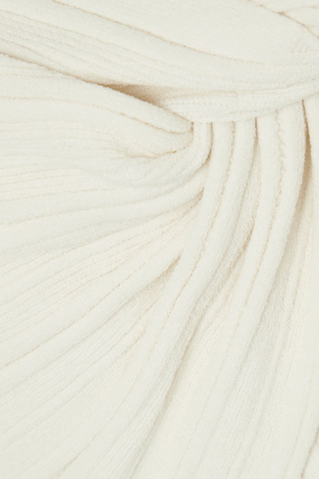FRAME Twist-front ribbed jersey top