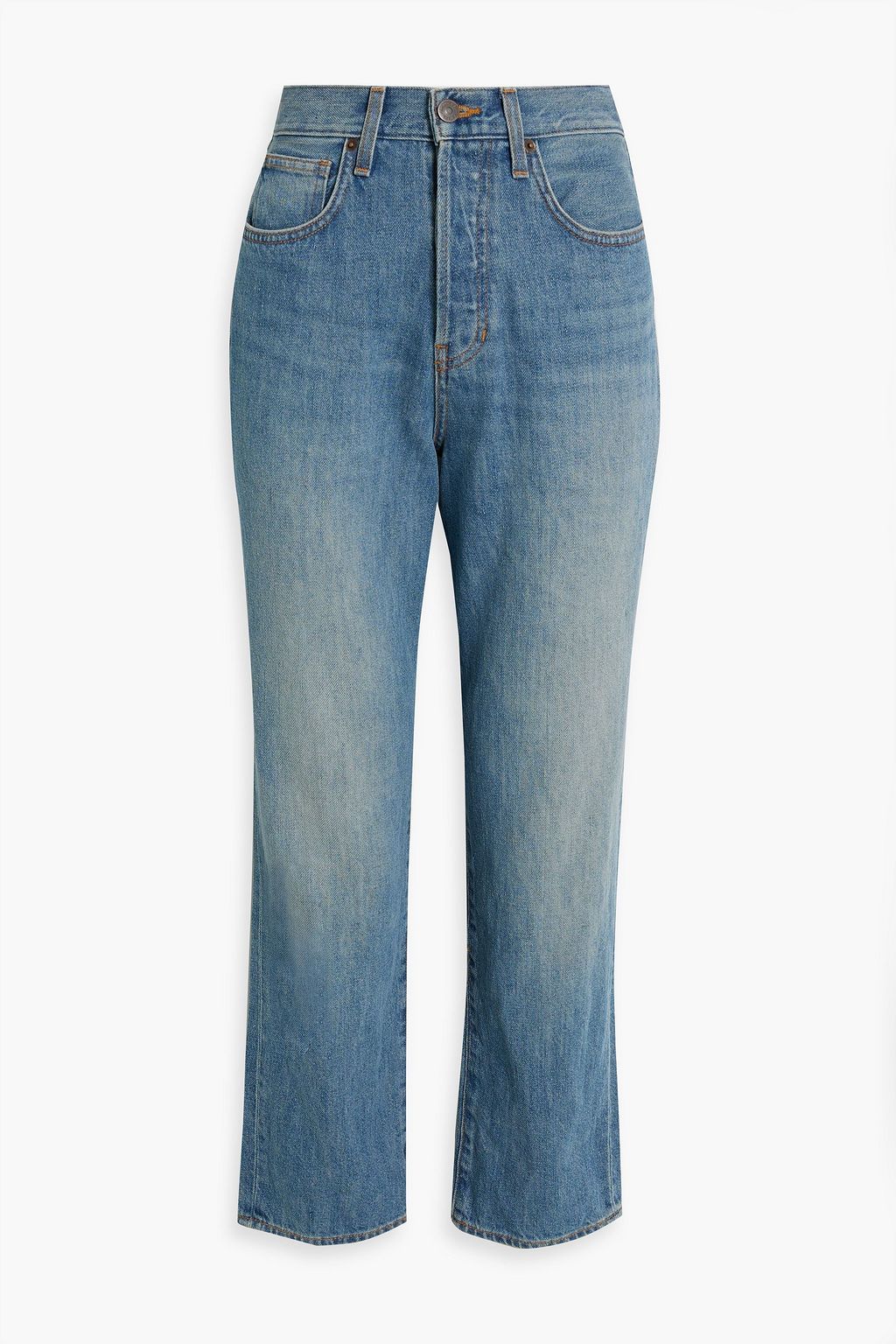 VERONICA BEARD Blake faded high rise straight leg jeans THE OUTNET