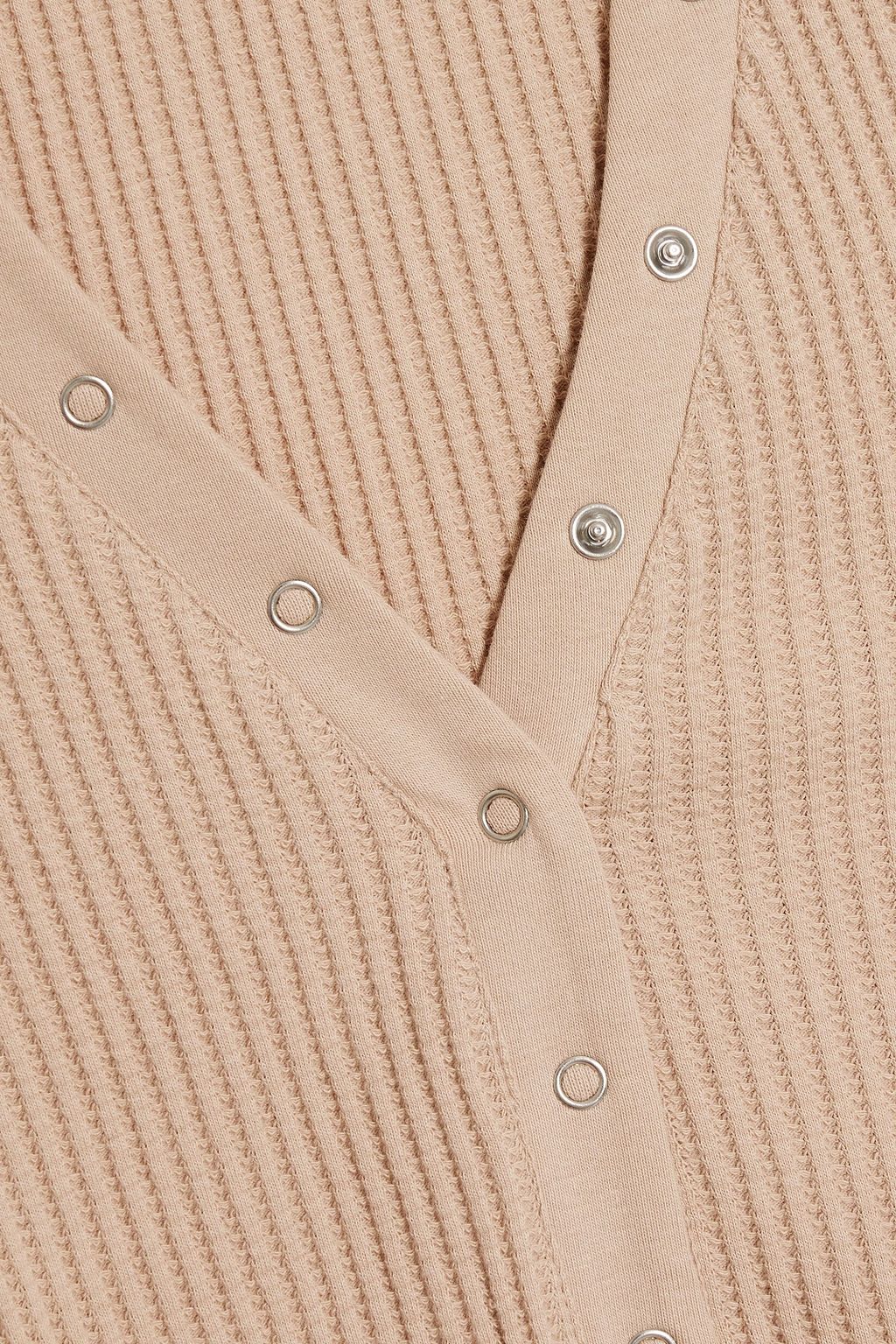 THE RANGE コットン混 ボディスーツ ワッフルニット