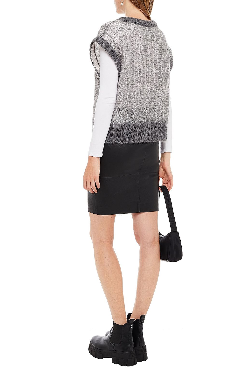 SAMSØE Φ SAMSØE Leather mini skirt