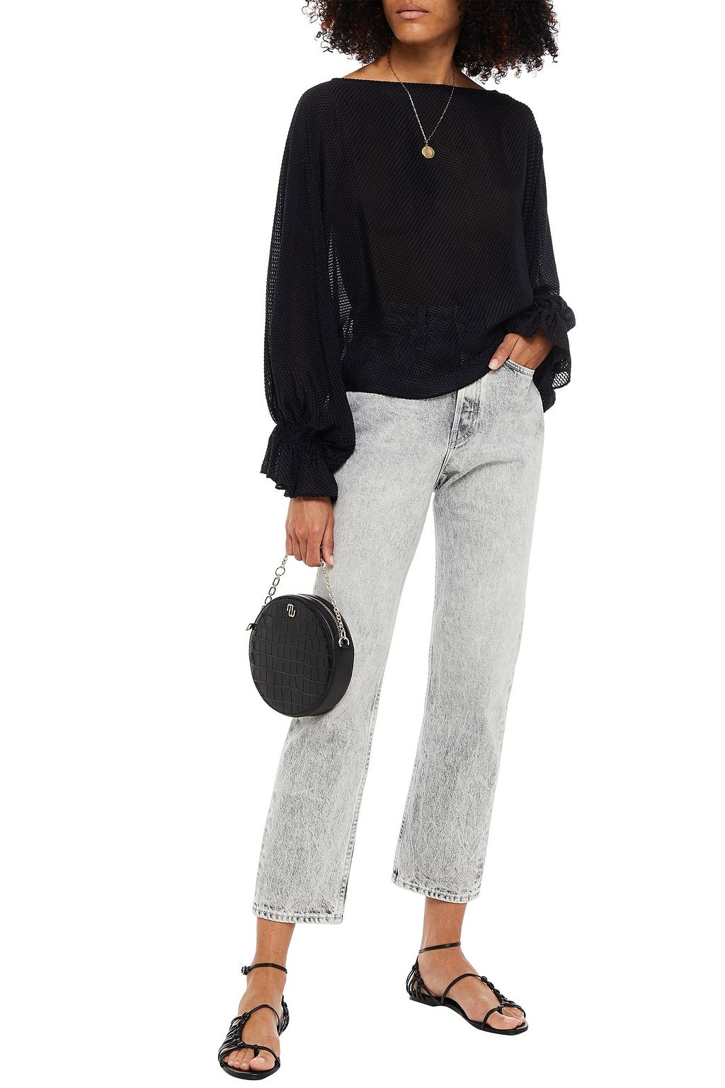 JOIE Nylah fil coupé silk-blend chiffon blouse