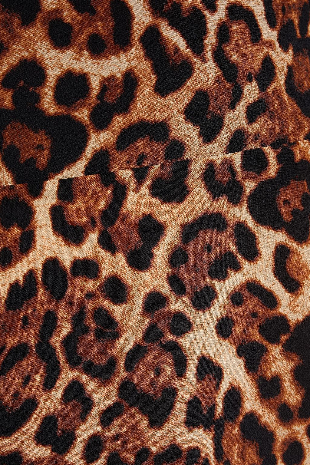 JOIE Celyn gathered leopard-print washed silk mini dress