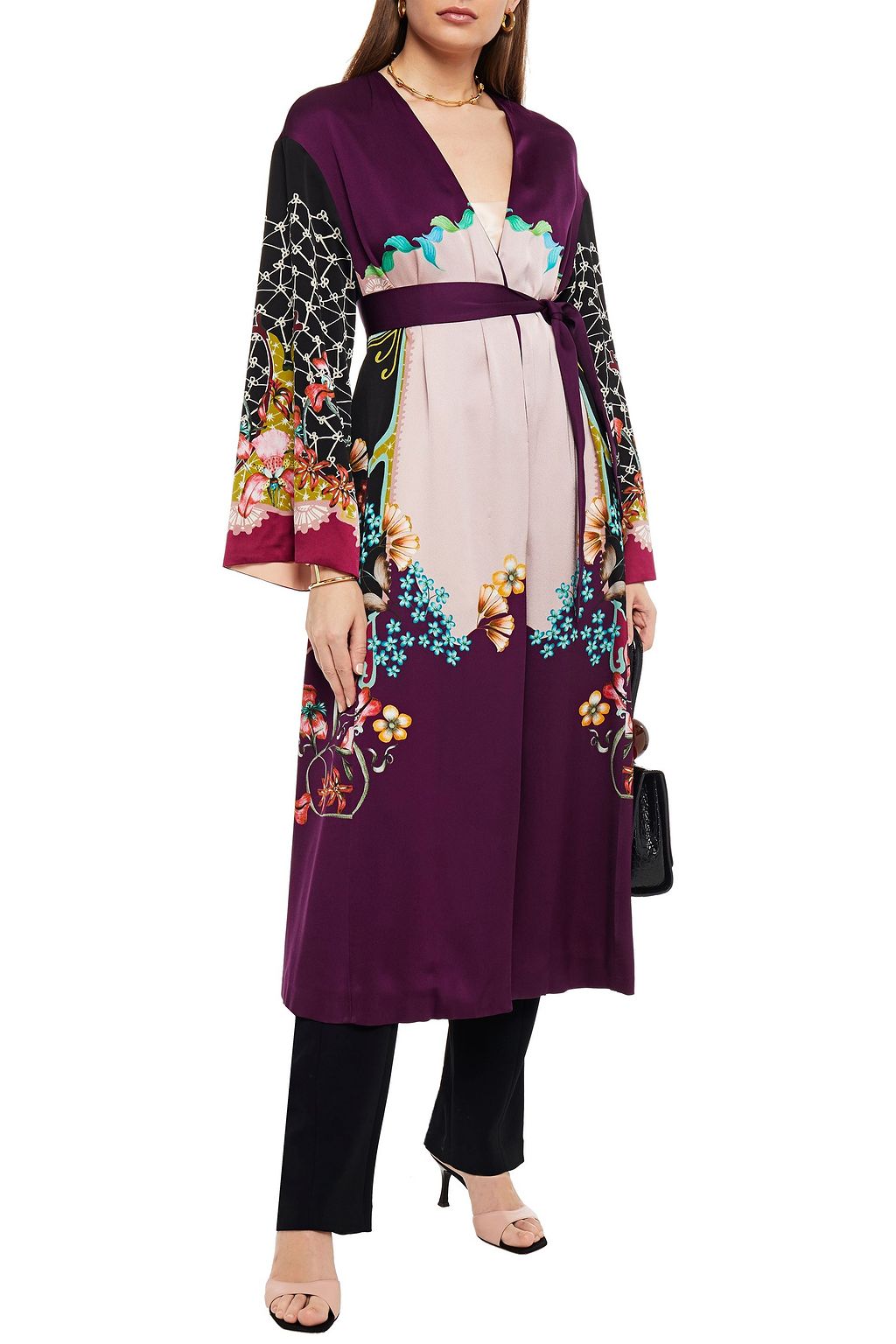 ETRO Printed satin kimono