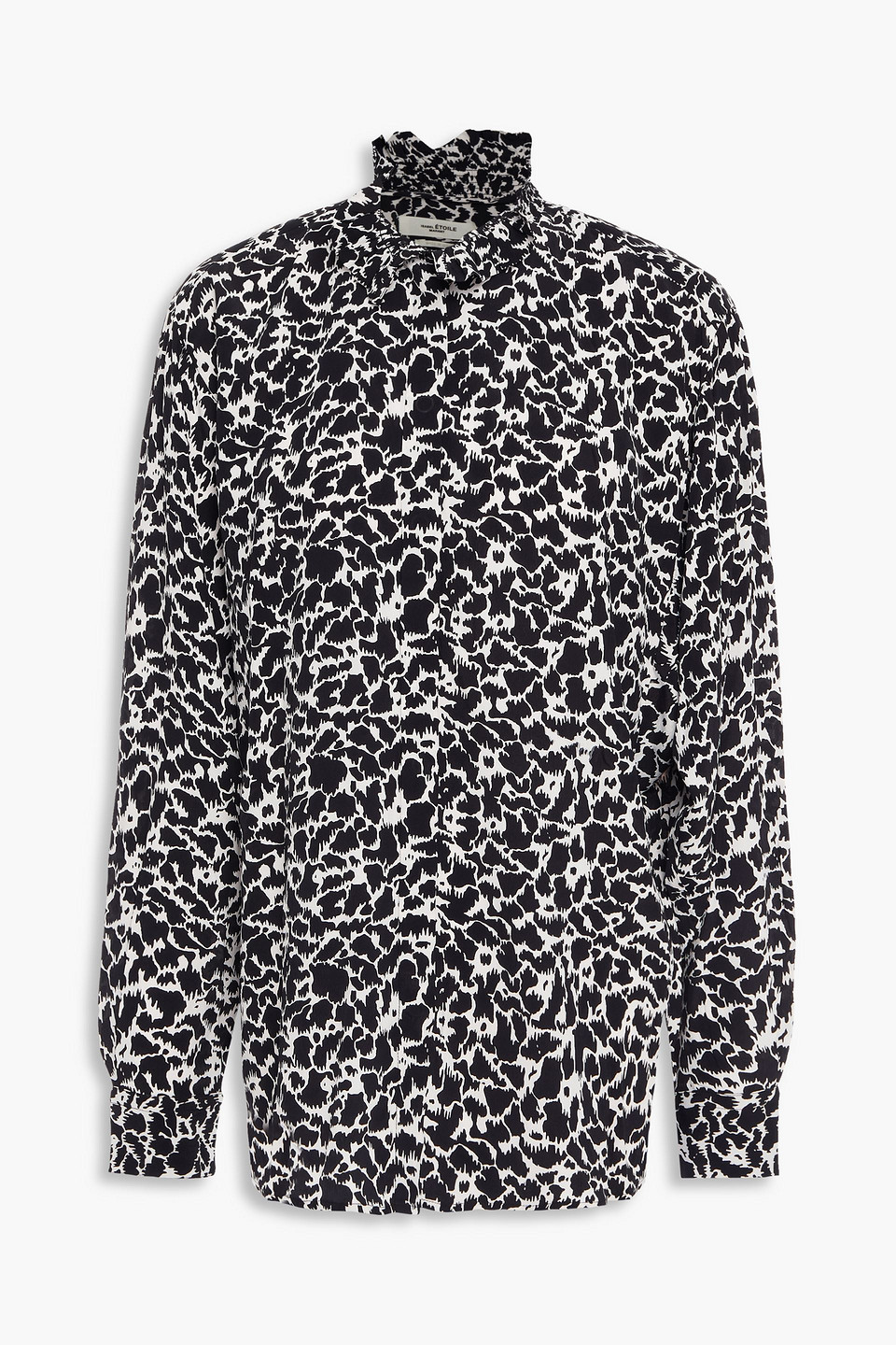 Isabel Marant Étoile Printed Crepe De Chine Blouse In Black