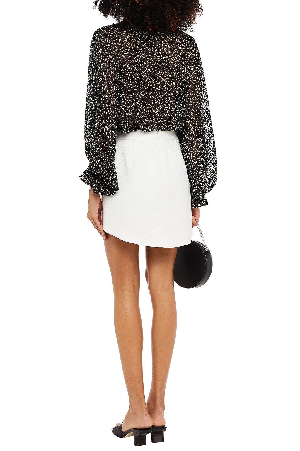 JOIE Nylah leopard-print fil coupé chiffon blouse