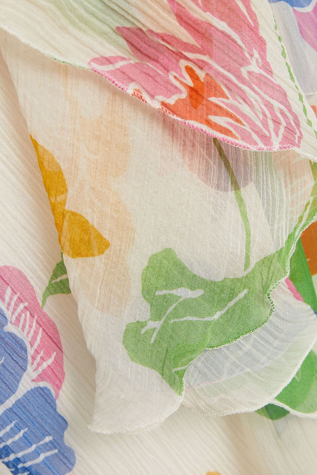 ETRO Ruffled floral-print silk-crepon maxi dress